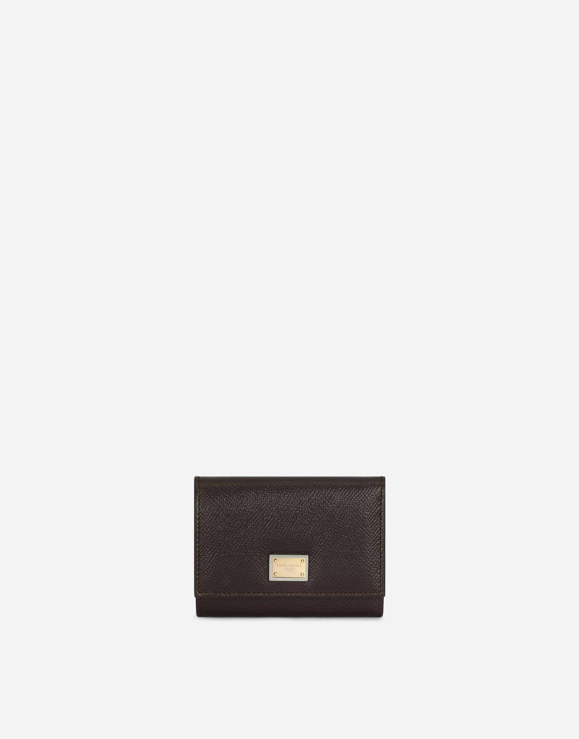 French flap wallet with tag