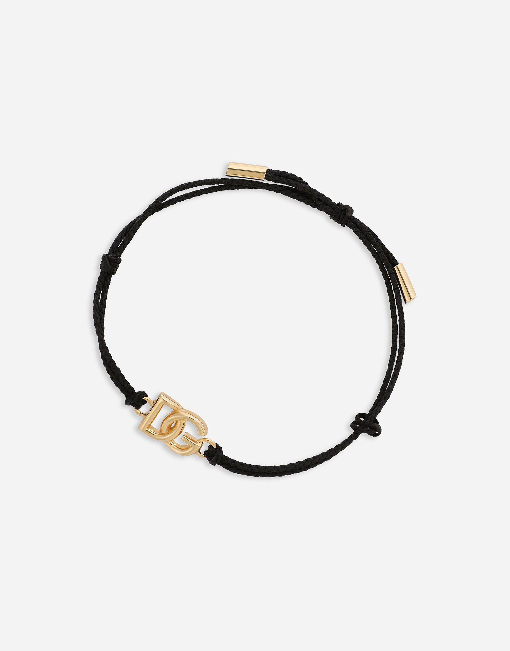 Shop Dolce & Gabbana Cord Bracelet With Dg Logo In マルチカラー