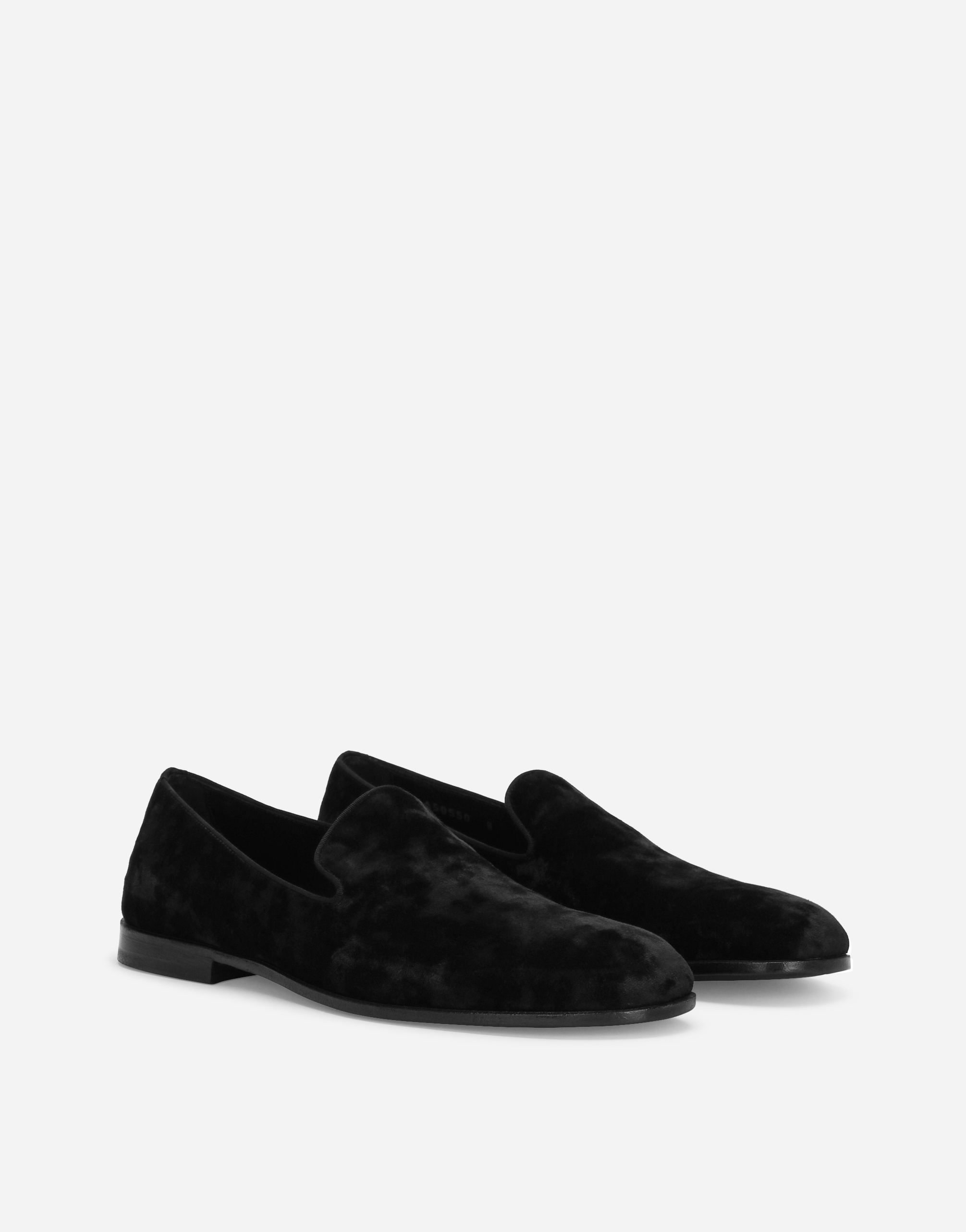 Velvet slippers in Black for Dolce Gabbana US