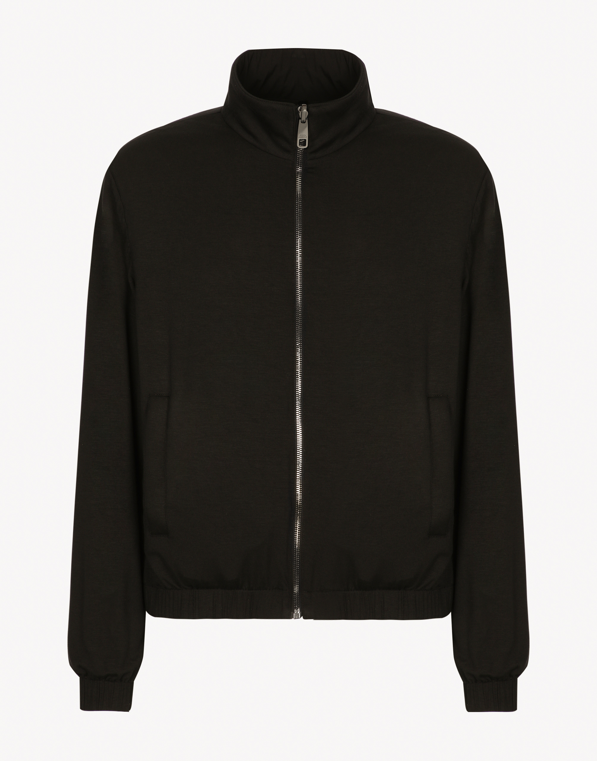 Shop Dolce & Gabbana Light Nylon Jacket With Branded Tag In Black