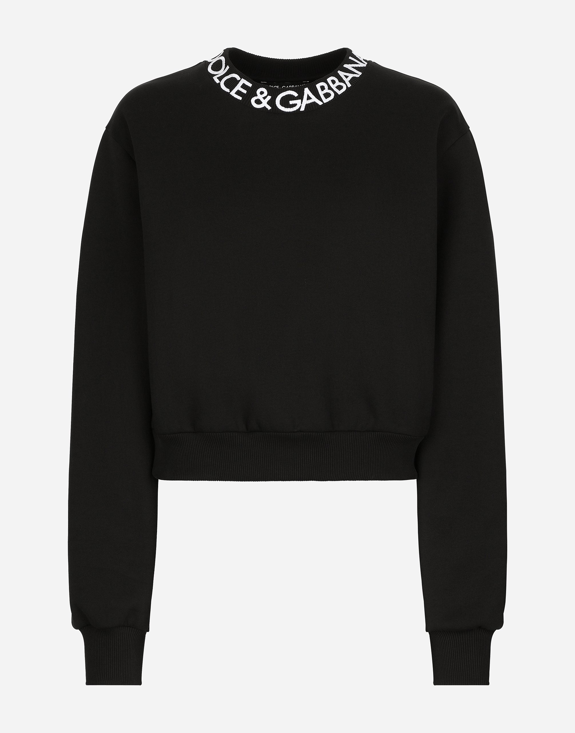 Dolceamp;Gabbana Black Printed Sweatshirt