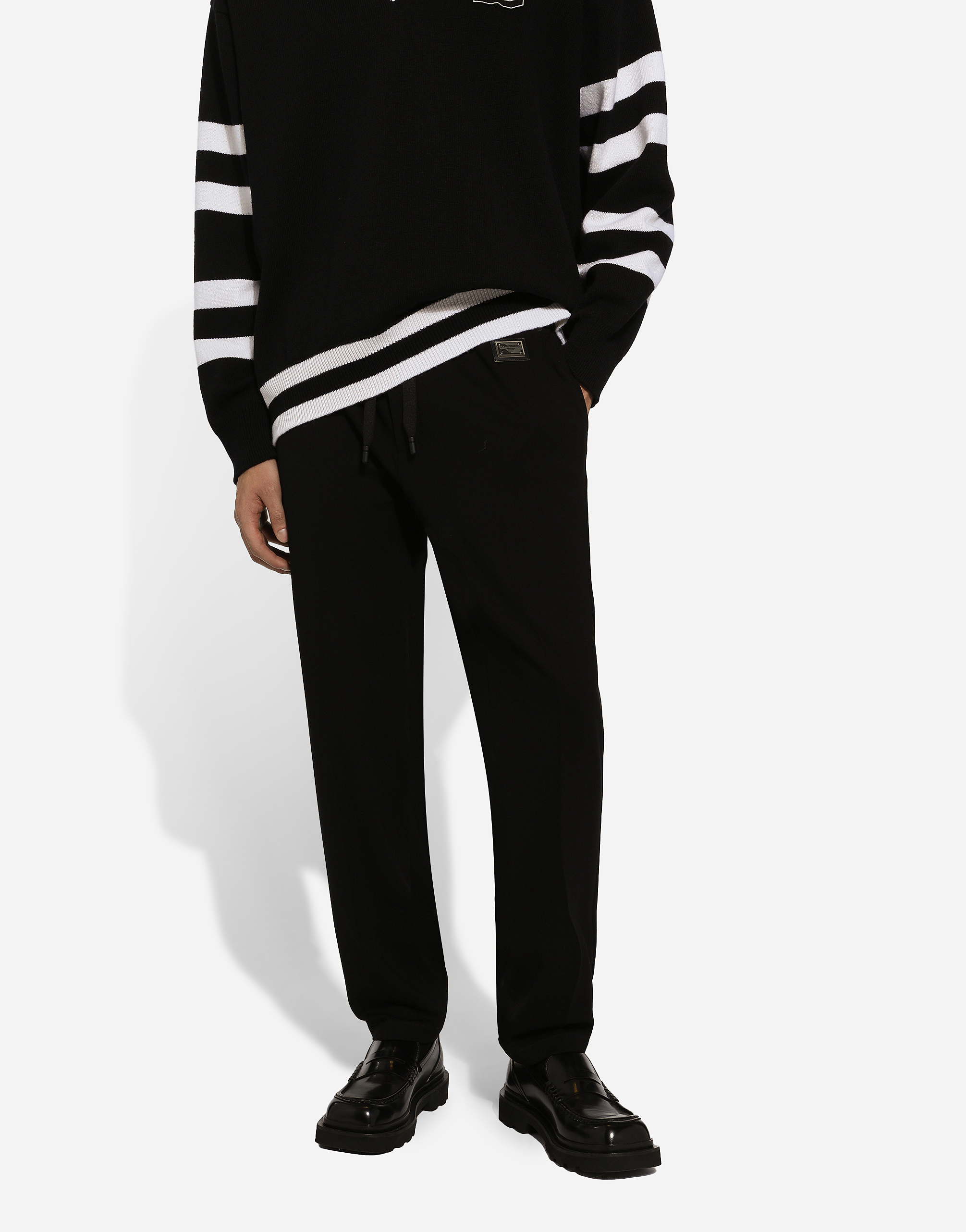 Shop Dolce & Gabbana Jersey Jogging Pants In ブラック