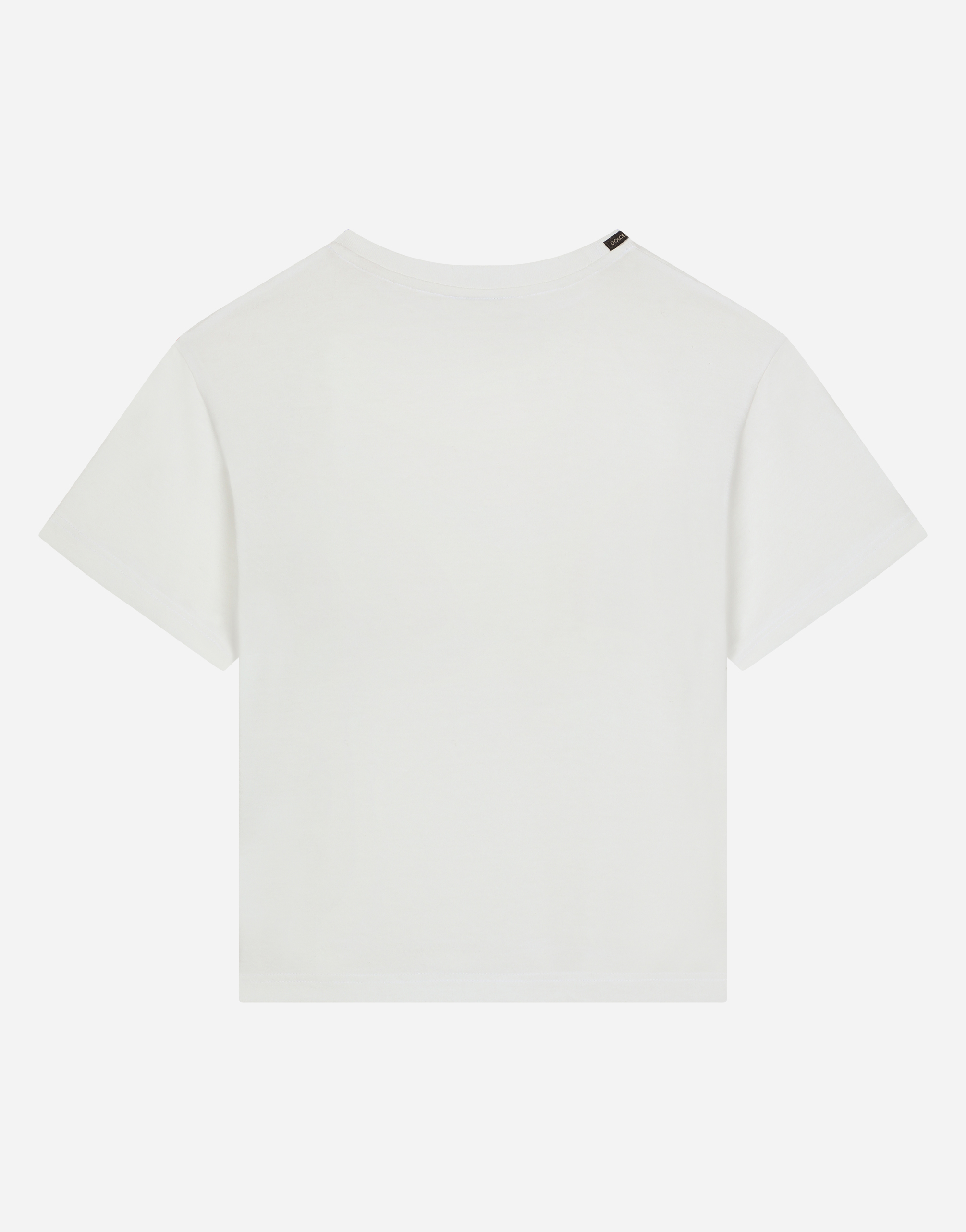 Shop Dolce & Gabbana Jersey T-shirt With Dg Palermo Logo In White