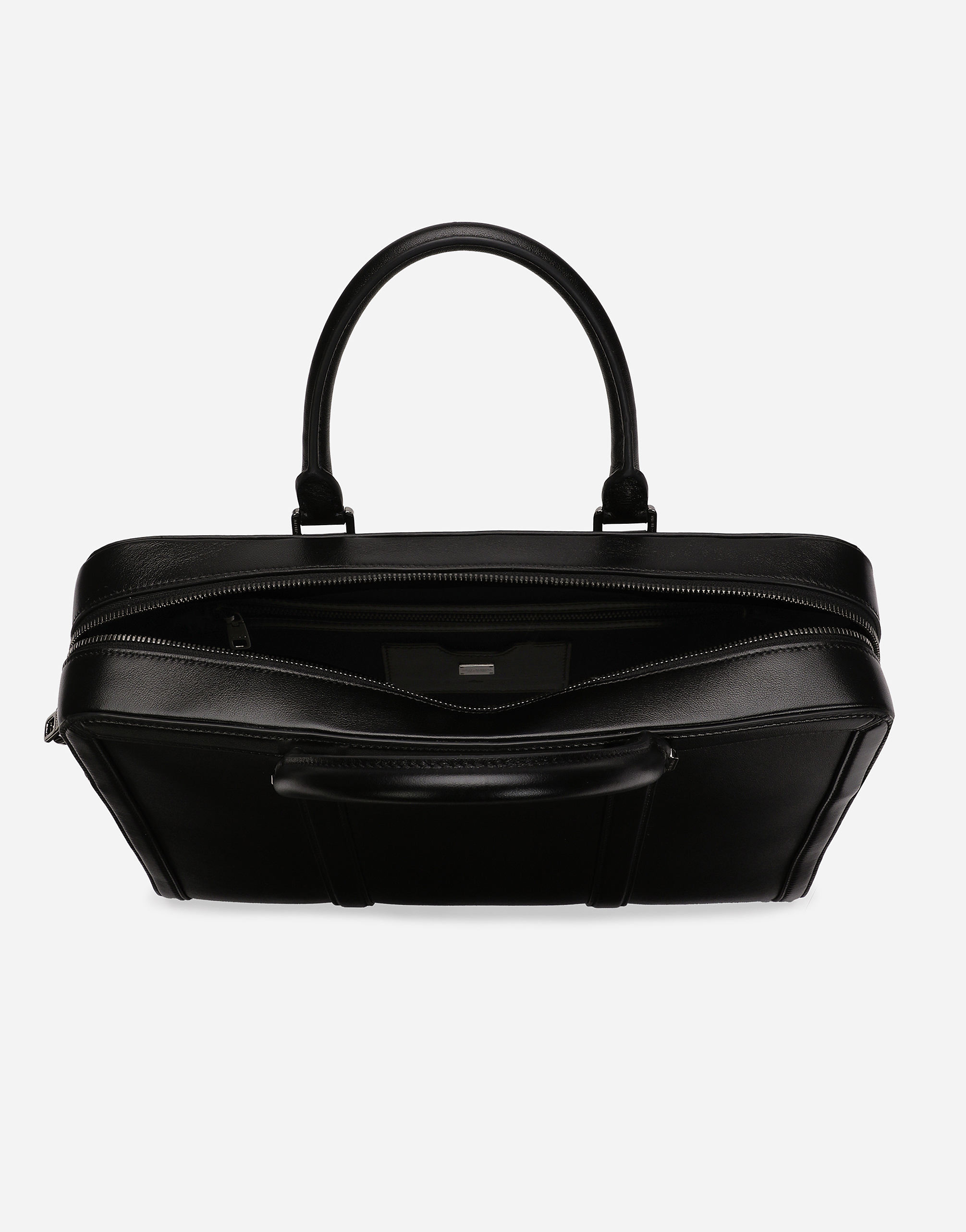 Shop Dolce & Gabbana Calfskin Briefcase In Black