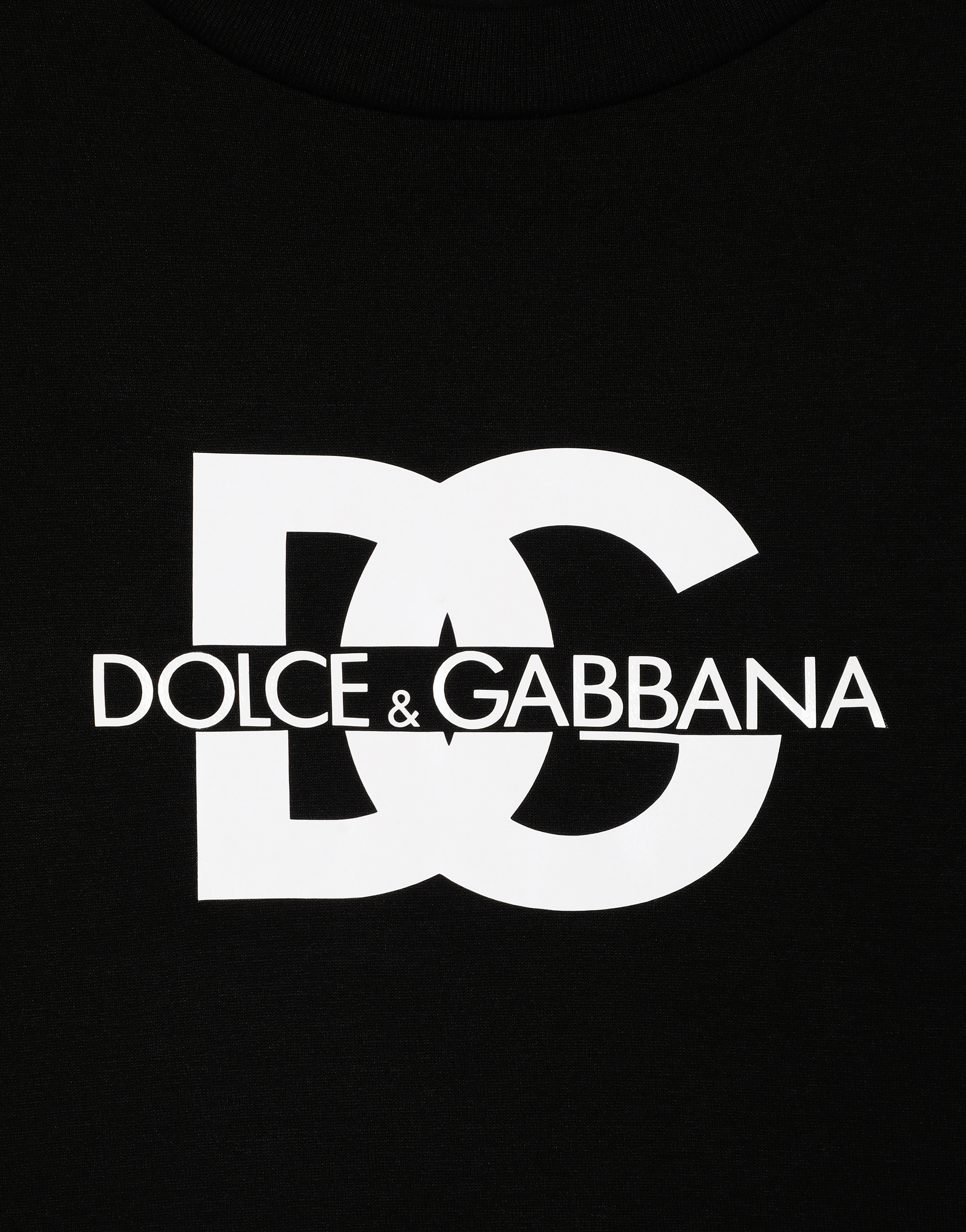 Shop Dolce & Gabbana Short-sleeved T-shirt With Dg Logo Print In Black