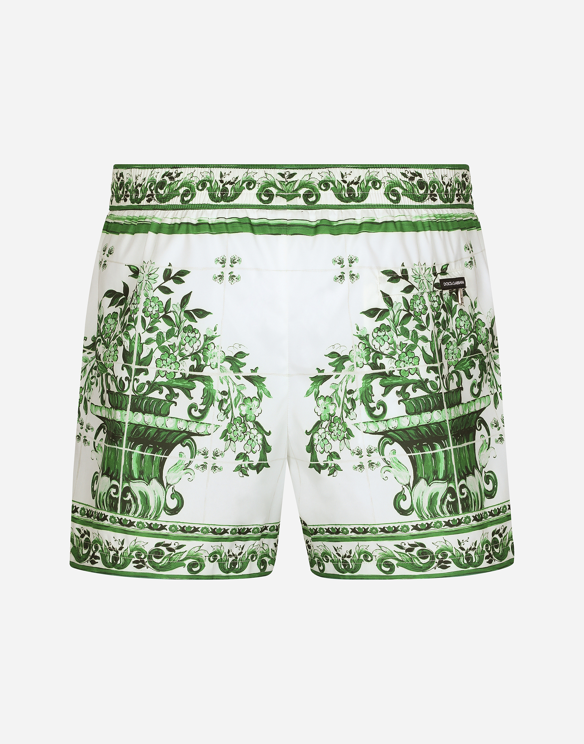 Shop Dolce & Gabbana Swim Shorts With Majolica Print In プリ