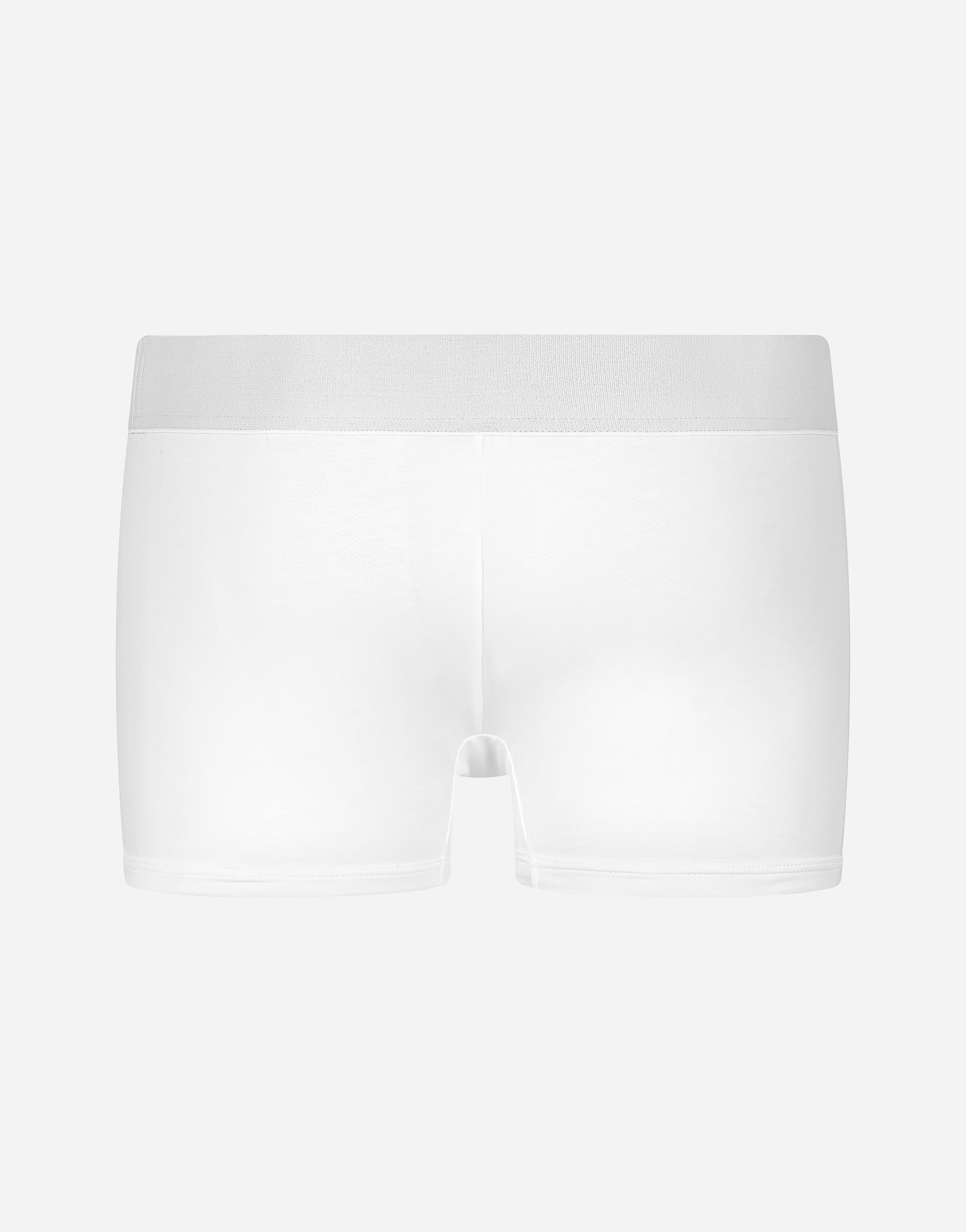 Shop Dolce & Gabbana Stretch Cotton Regular-fit Boxers In White