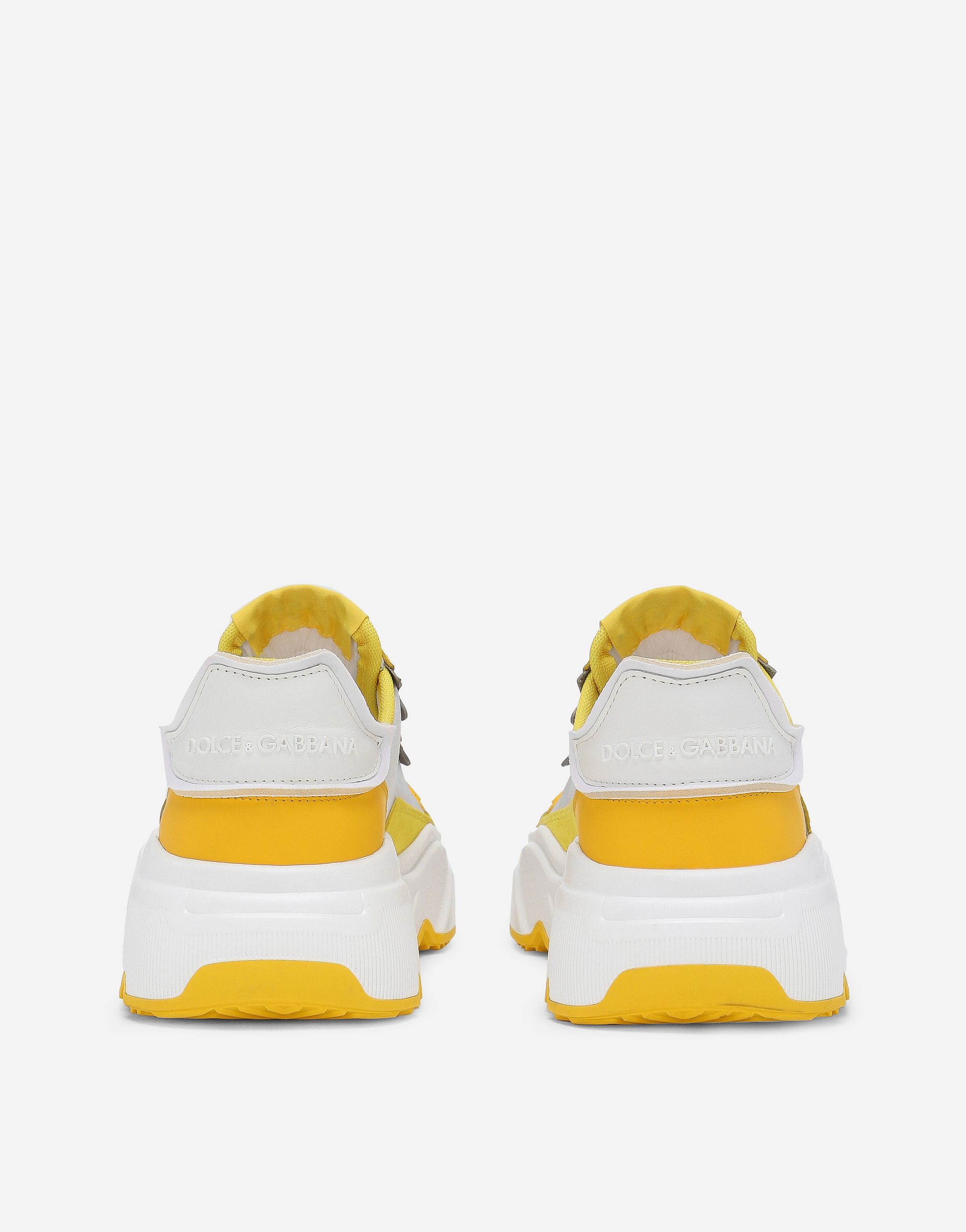 Shop Dolce & Gabbana Mixed-materials Daymaster Sneakers In Yellow