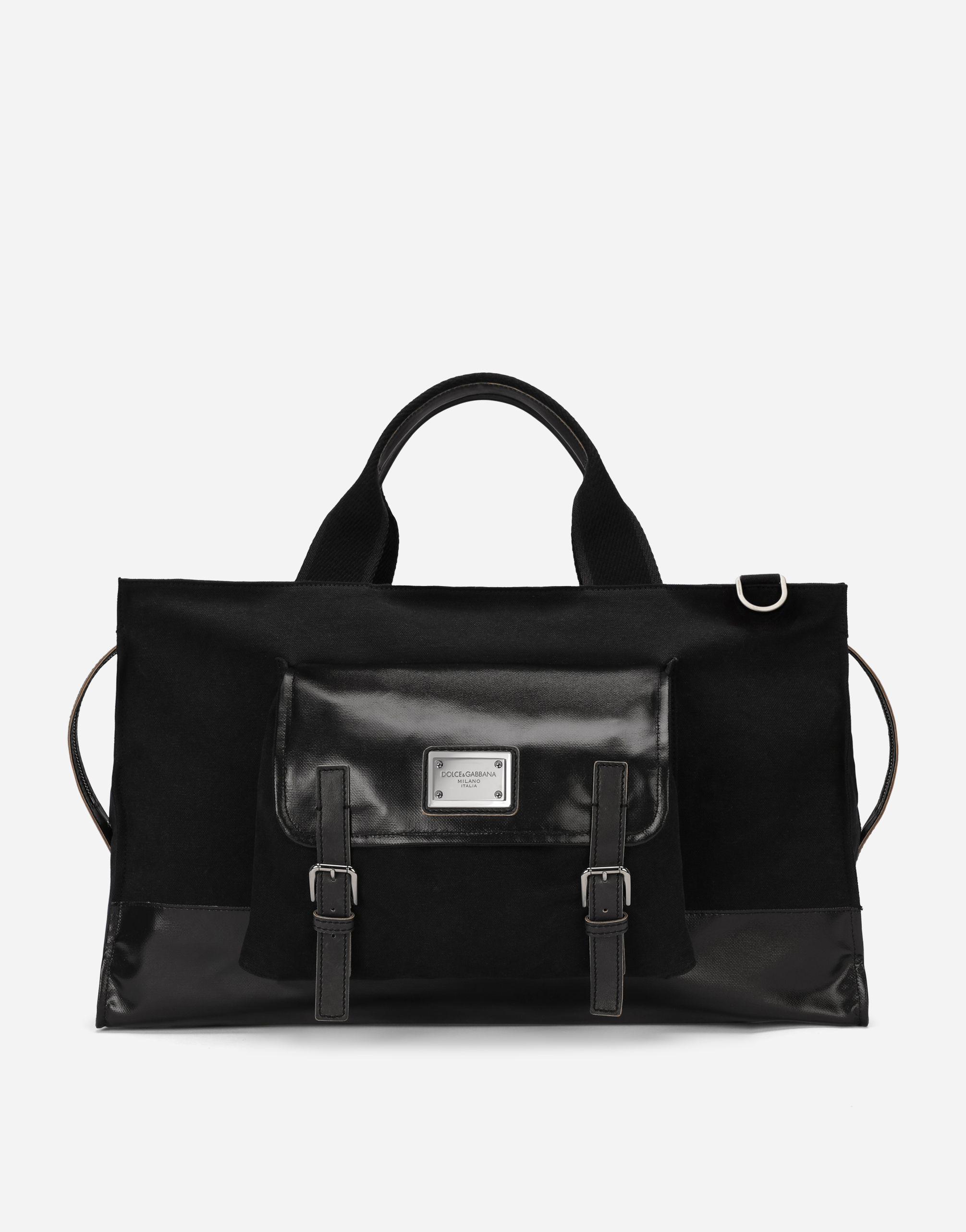 Canvas holdall in Black for Men Dolce Gabbana