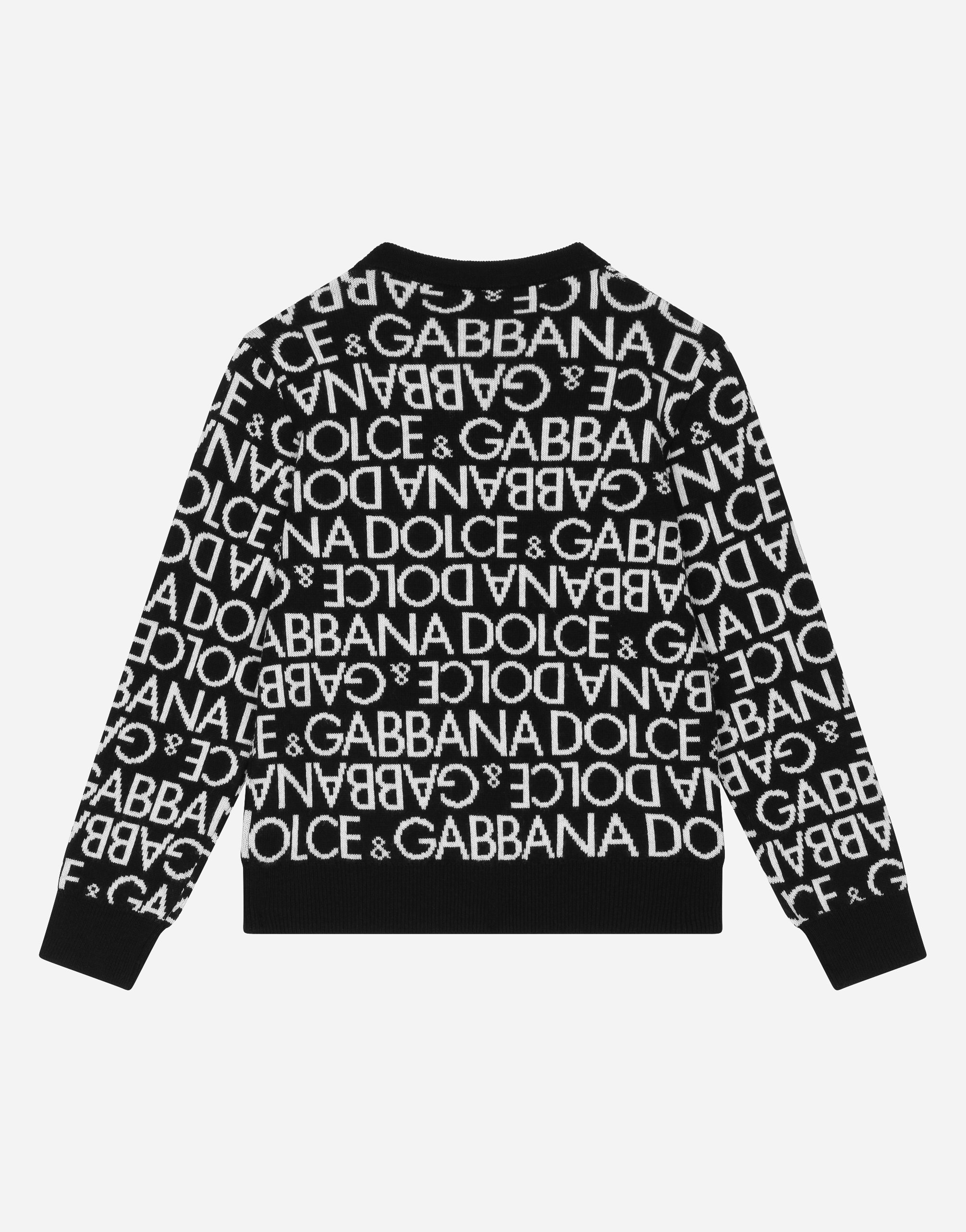 Dolce & Gabbana】DGロゴジャカードラウンドネックセーター-