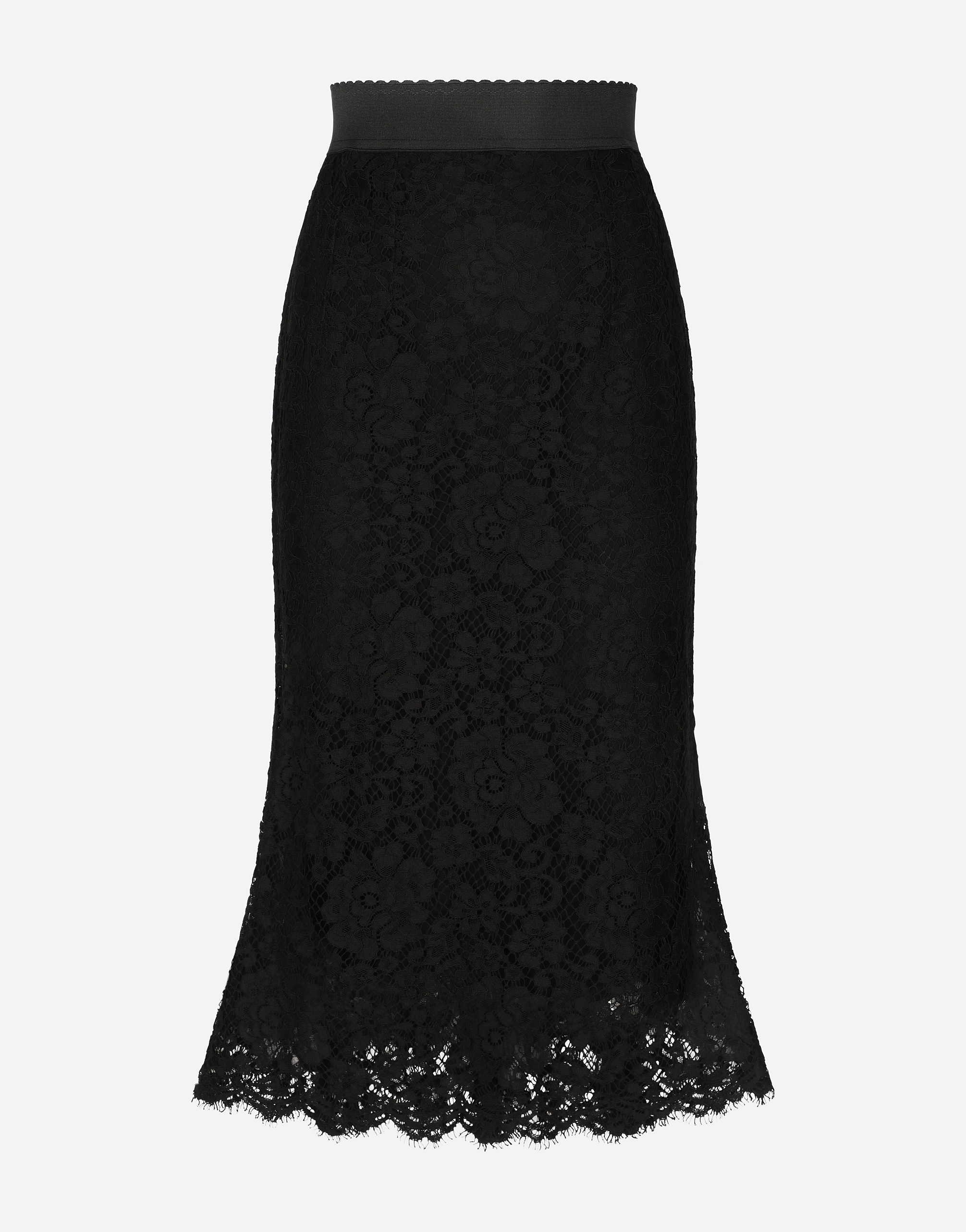 ブラックのウィメンズ Long mermaid skirt in lace | Dolce&Gabbana®