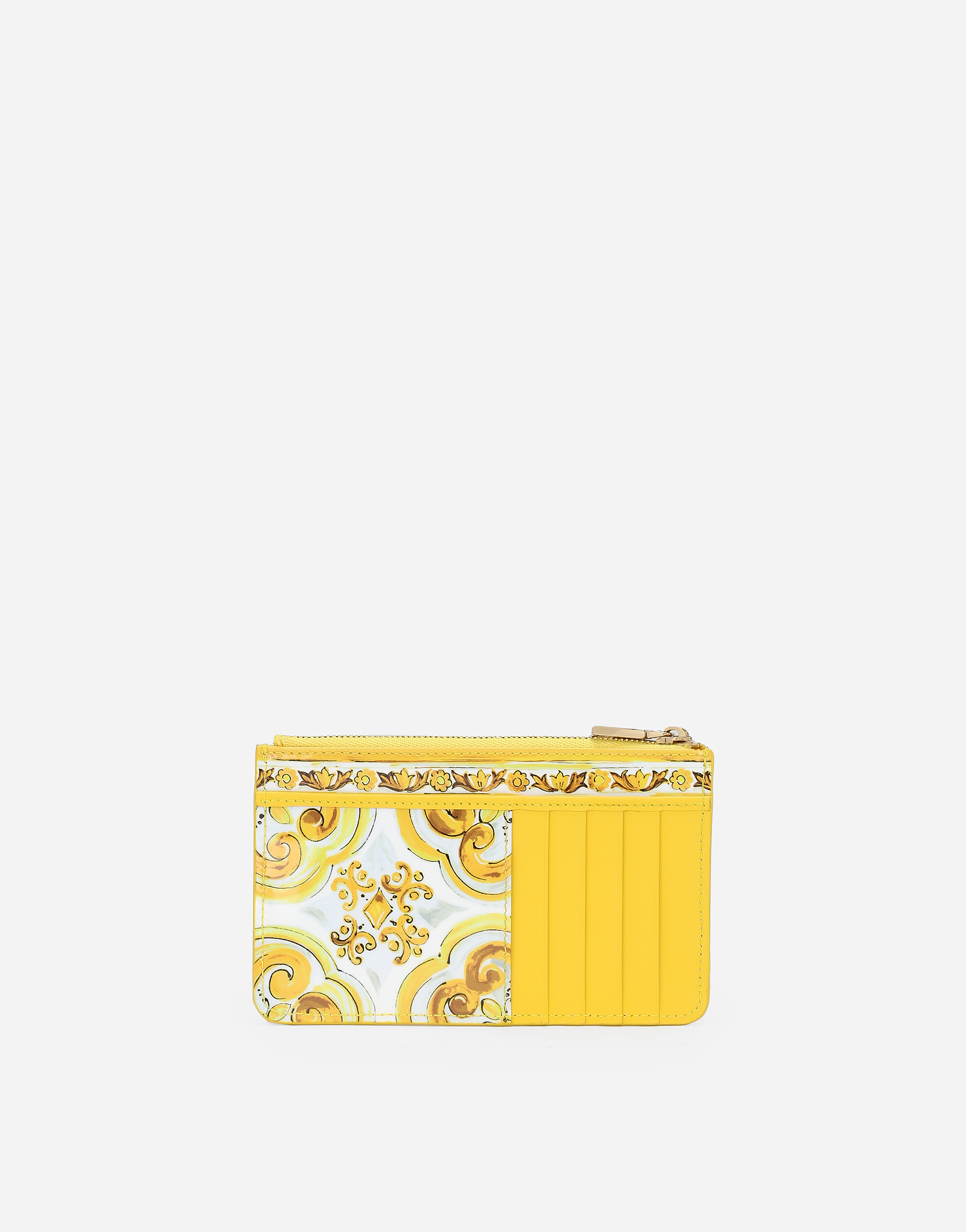 Shop Dolce & Gabbana 3.5 Card Holder In Yellow