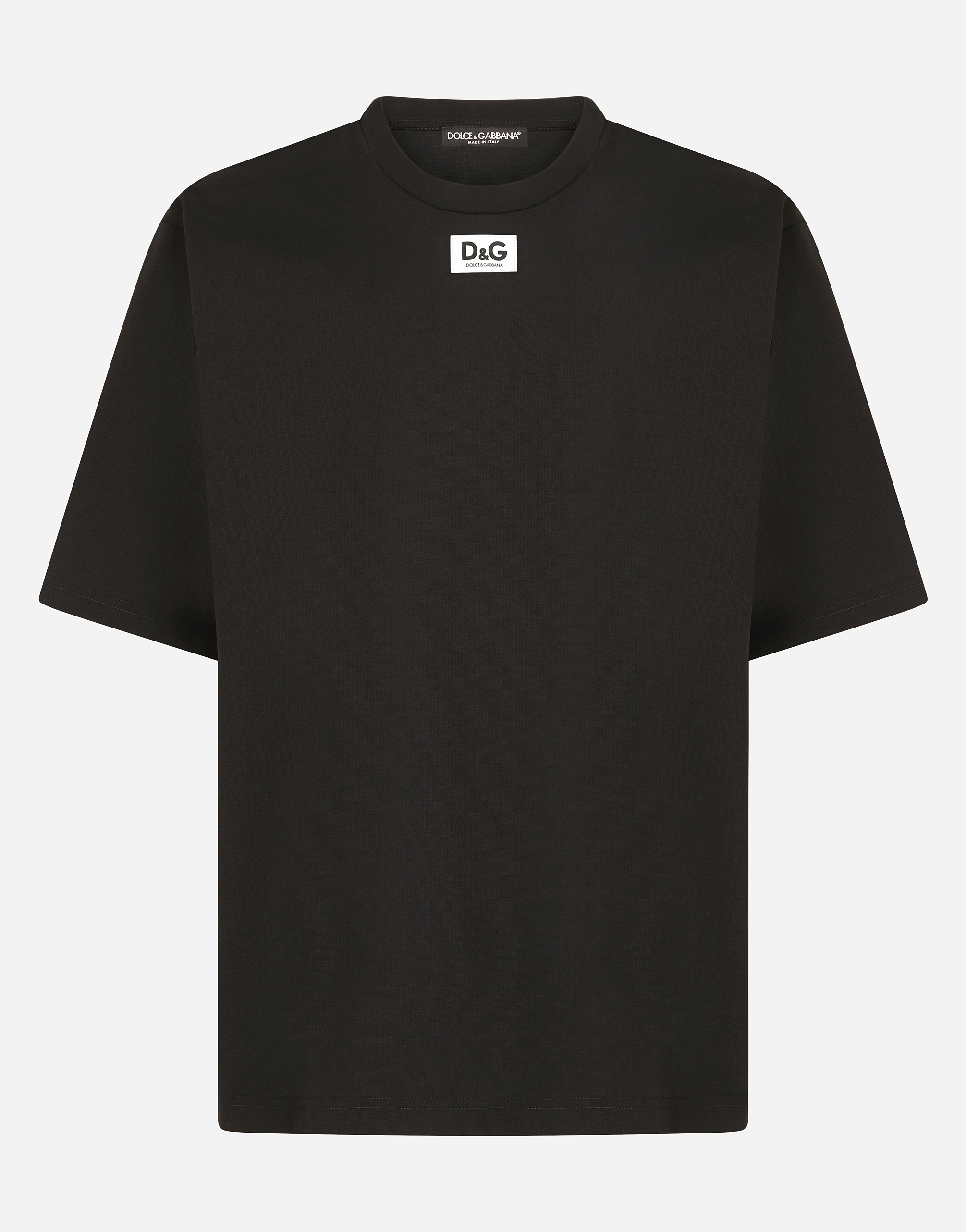 T-SHIRT M/CORTA GIRO in Black for Men | Dolce&Gabbana®