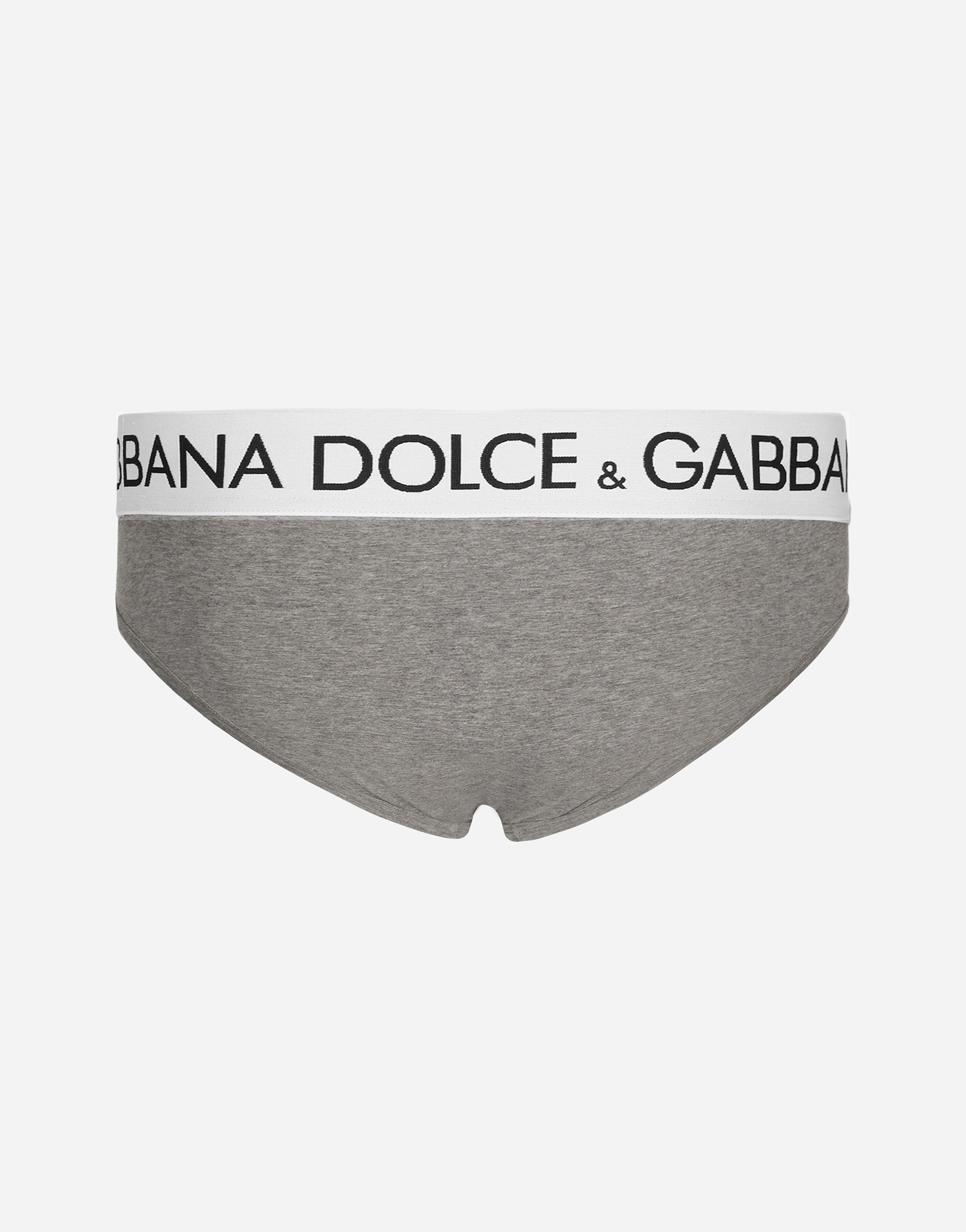 Mid-rise briefs in two-way stretch cotton jersey in Grey for |  Dolceu0026Gabbana® US