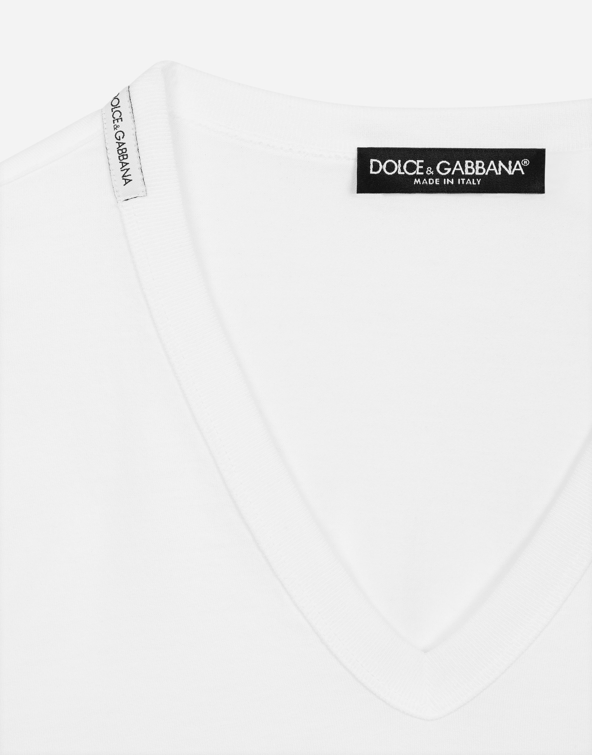 Cotton t-shirt in BLUE for for Men | Dolce&Gabbana®