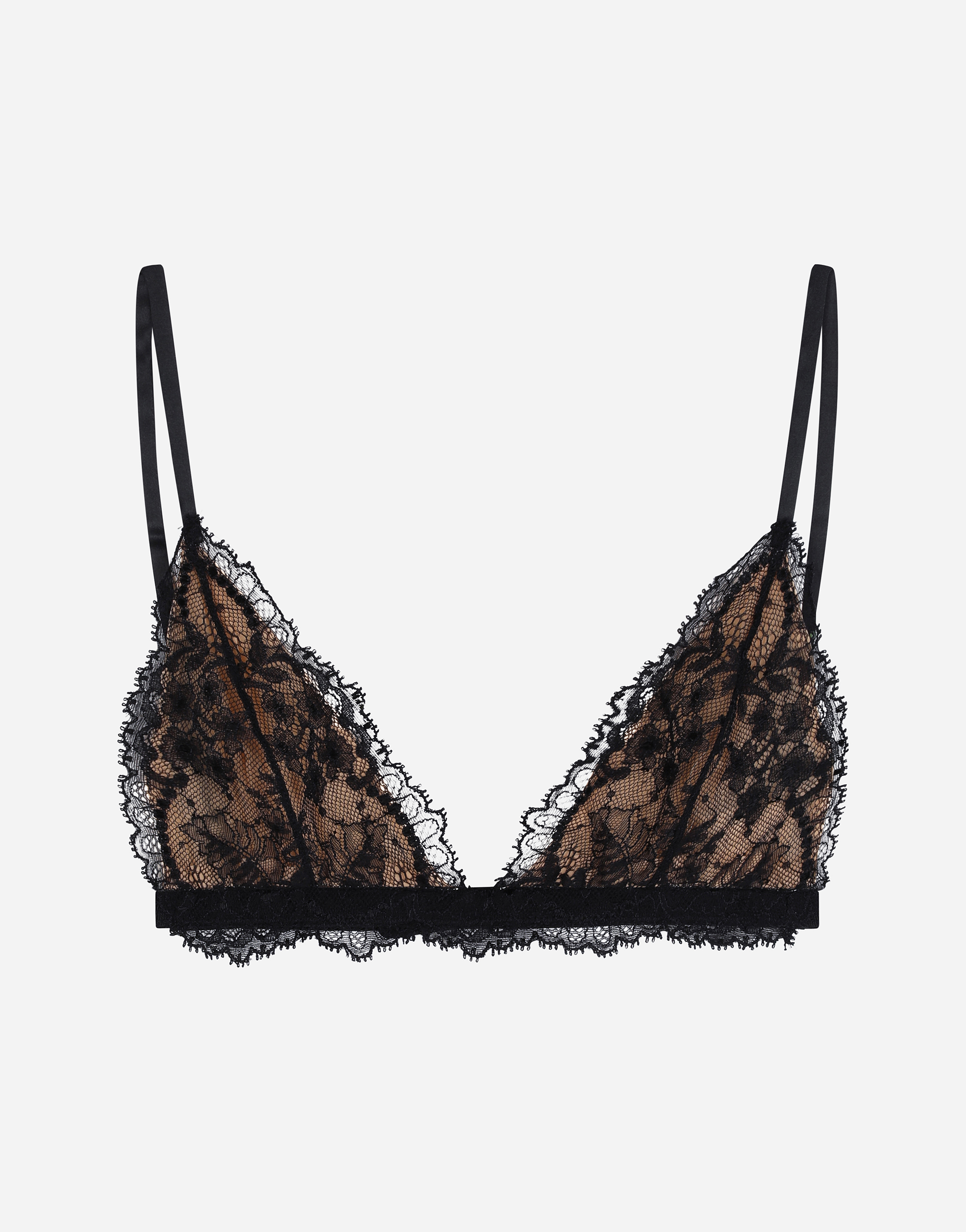 Chantilly lace triangle bra in Black for Women