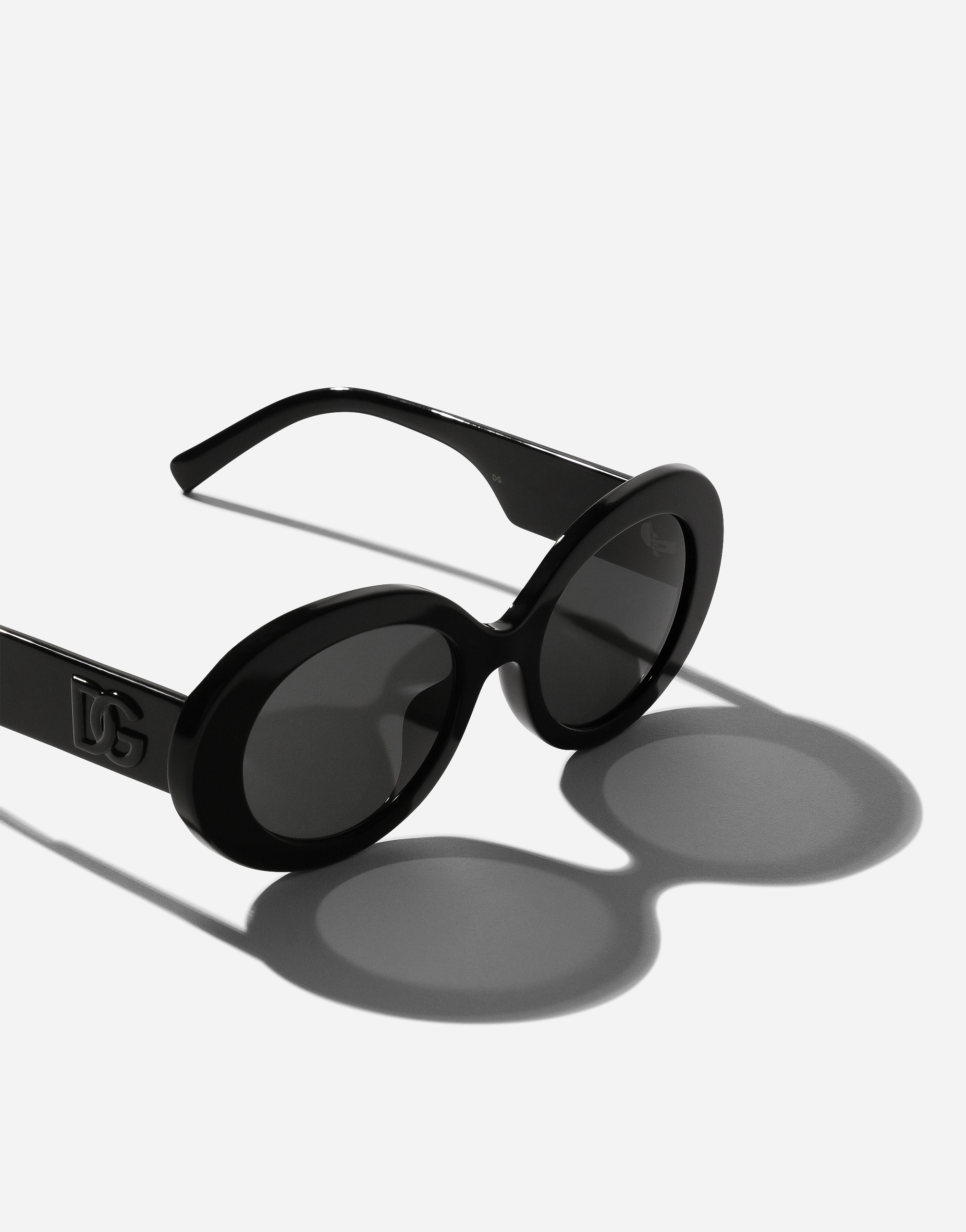 Shop Dolce & Gabbana Dg Logo Sunglasses In Black