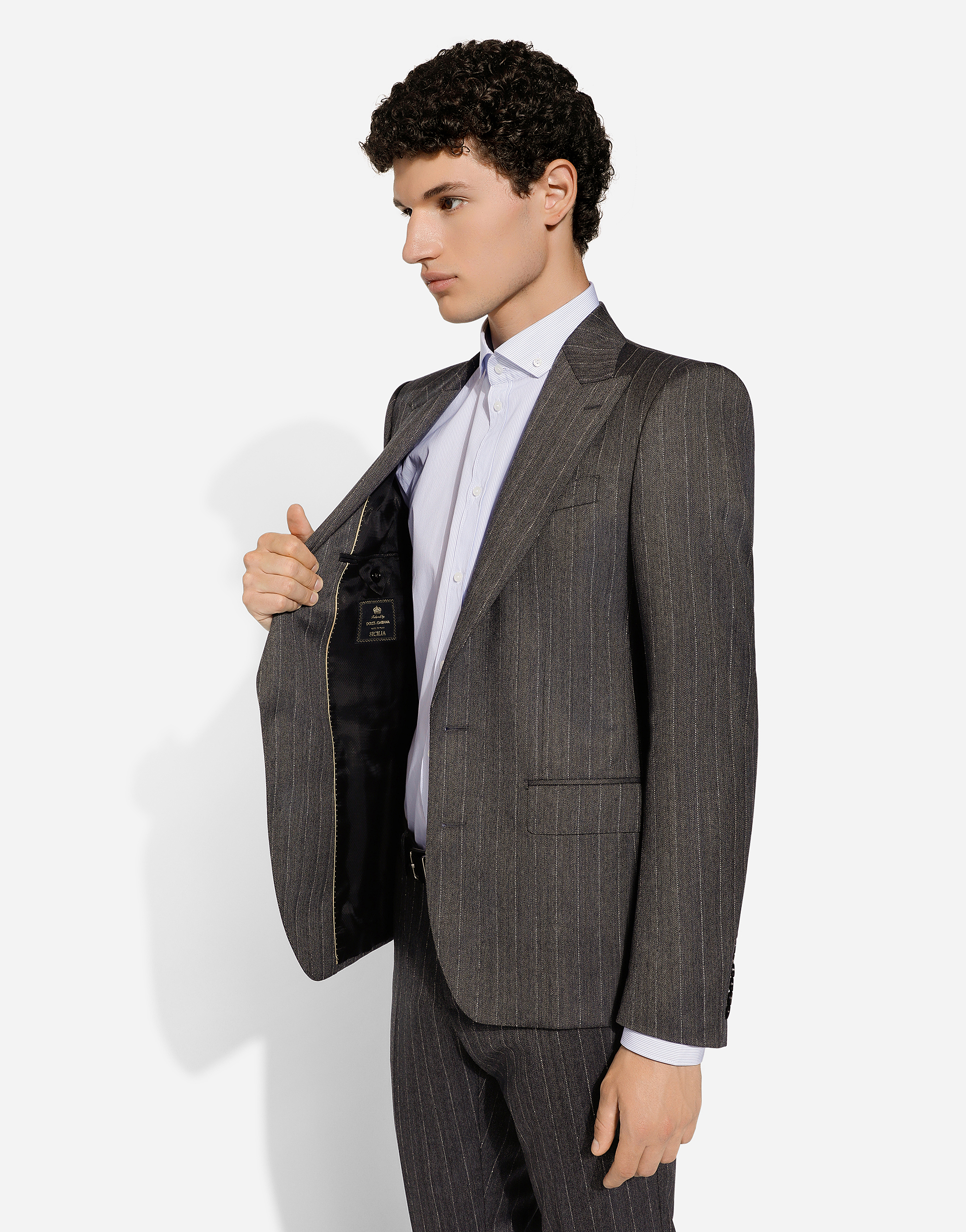 Shop Dolce & Gabbana Single-breasted Sicilia-fit Suit In Multicolor