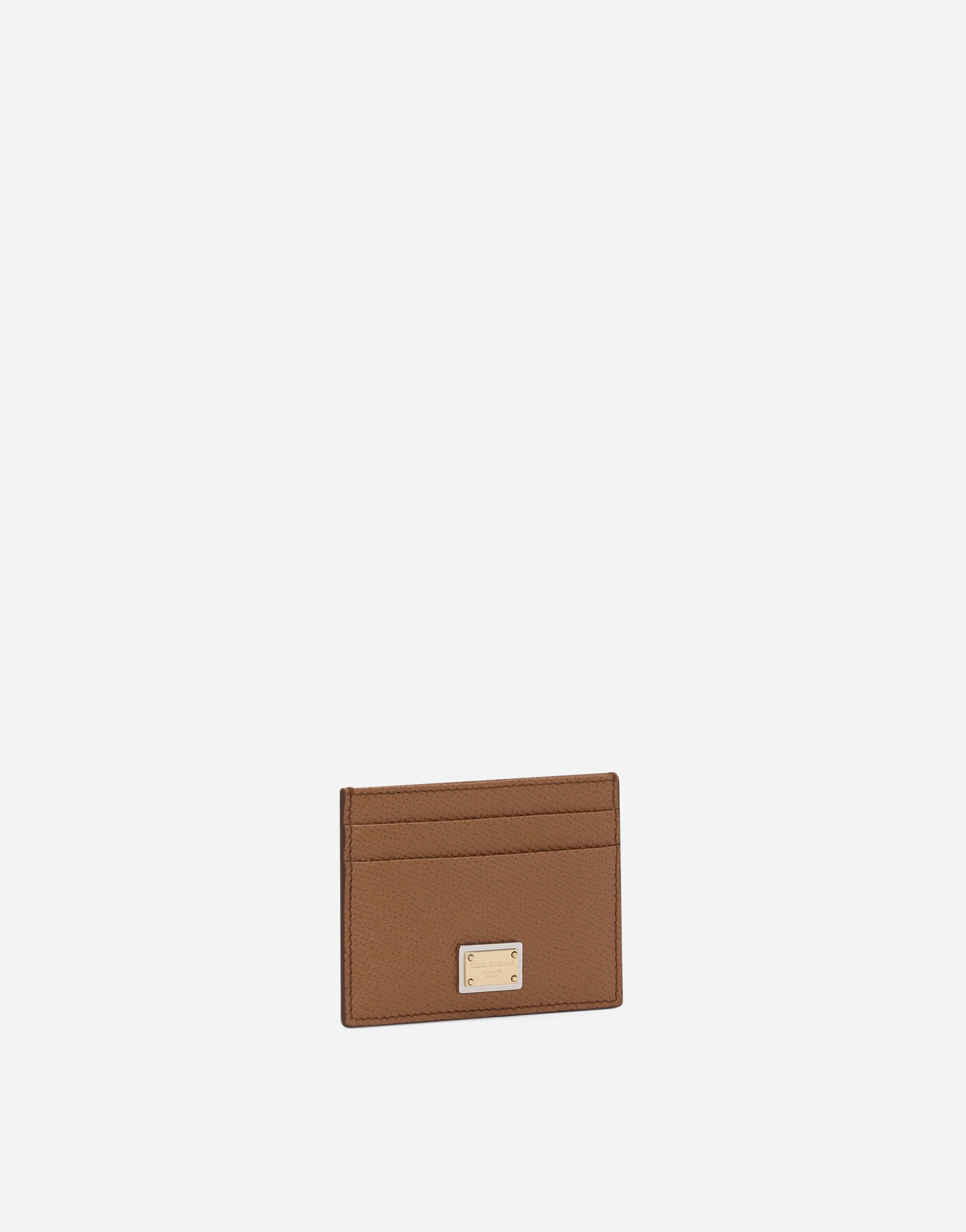 Dauphine calfskin card holder in Brown for | Dolce&Gabbana® US