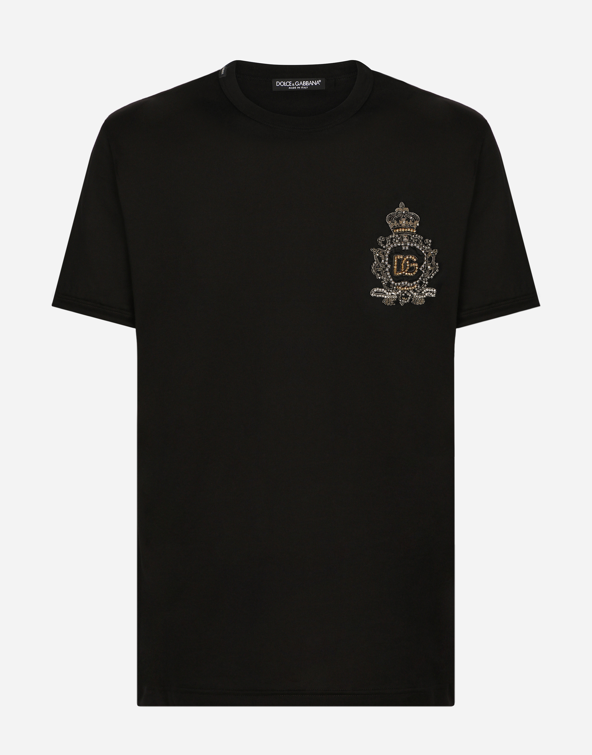 Cotton T-shirt with heraldic DG patch