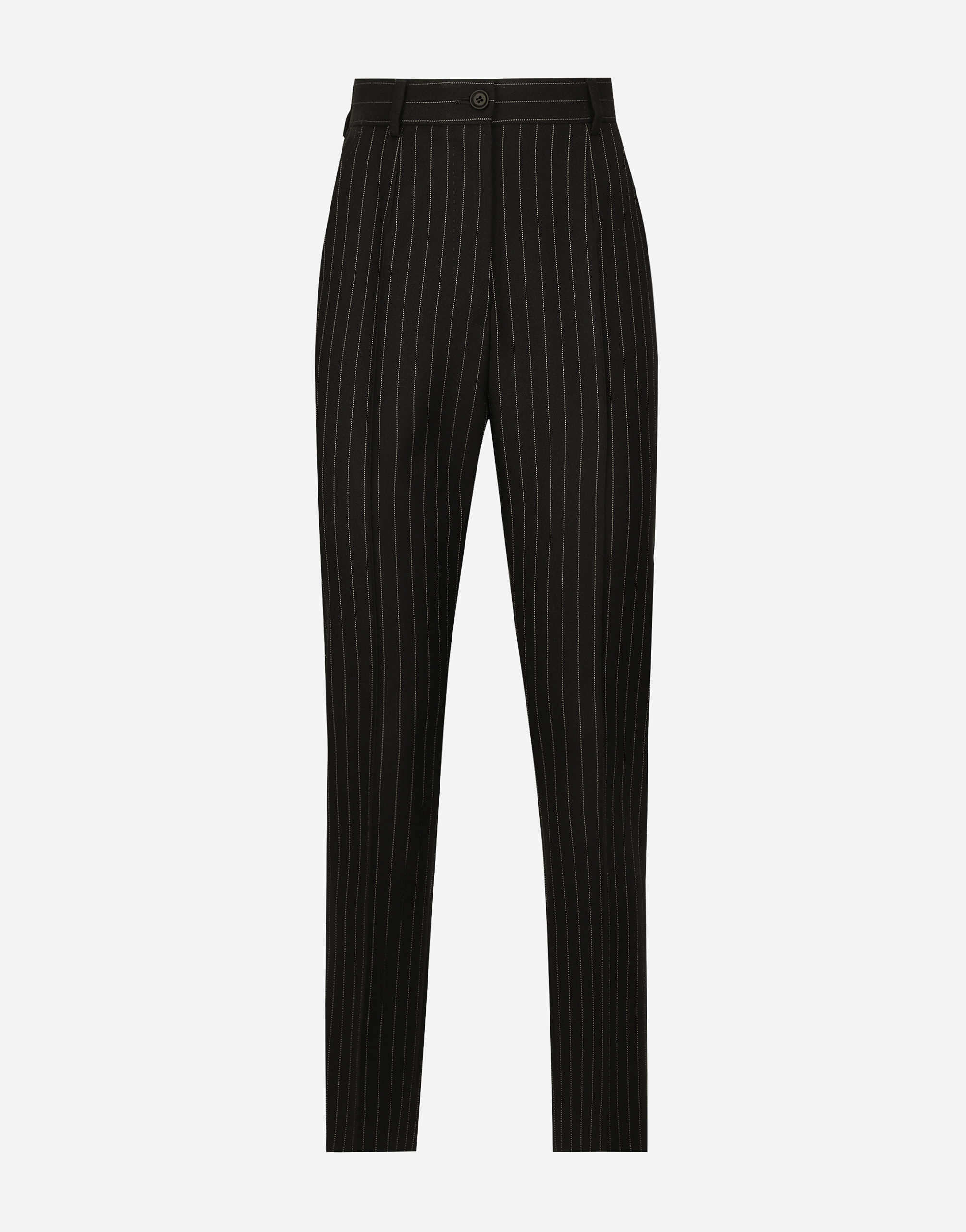 Shop Dolce & Gabbana Tailored Pinstripe Wool Pants In Multicolor