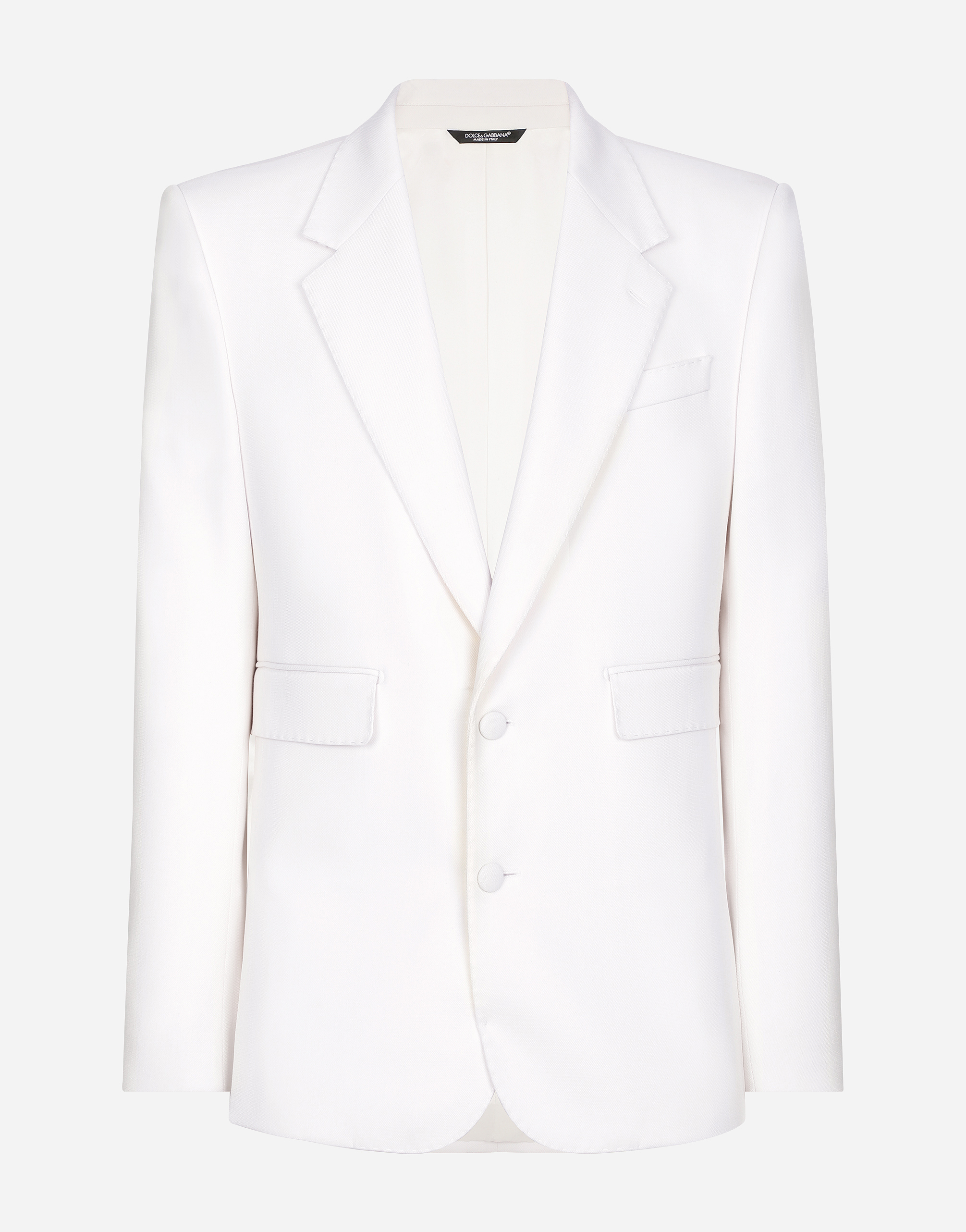 Shop Dolce & Gabbana Single-breasted Stretch Wool Sicilia-fit Jacket In ホワイト