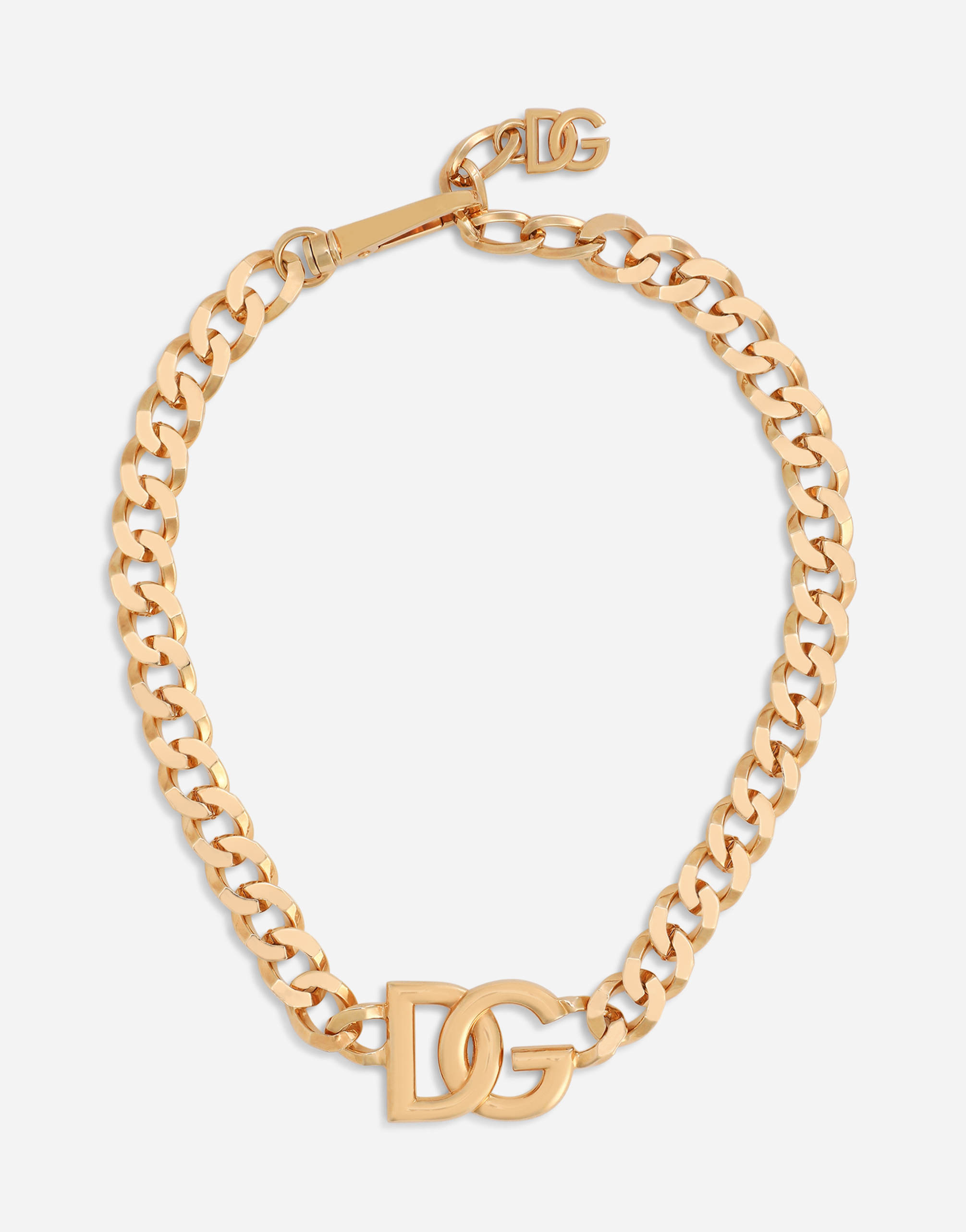 ゴールドのメンズ Link necklace with DG logo | Dolce&Gabbana®