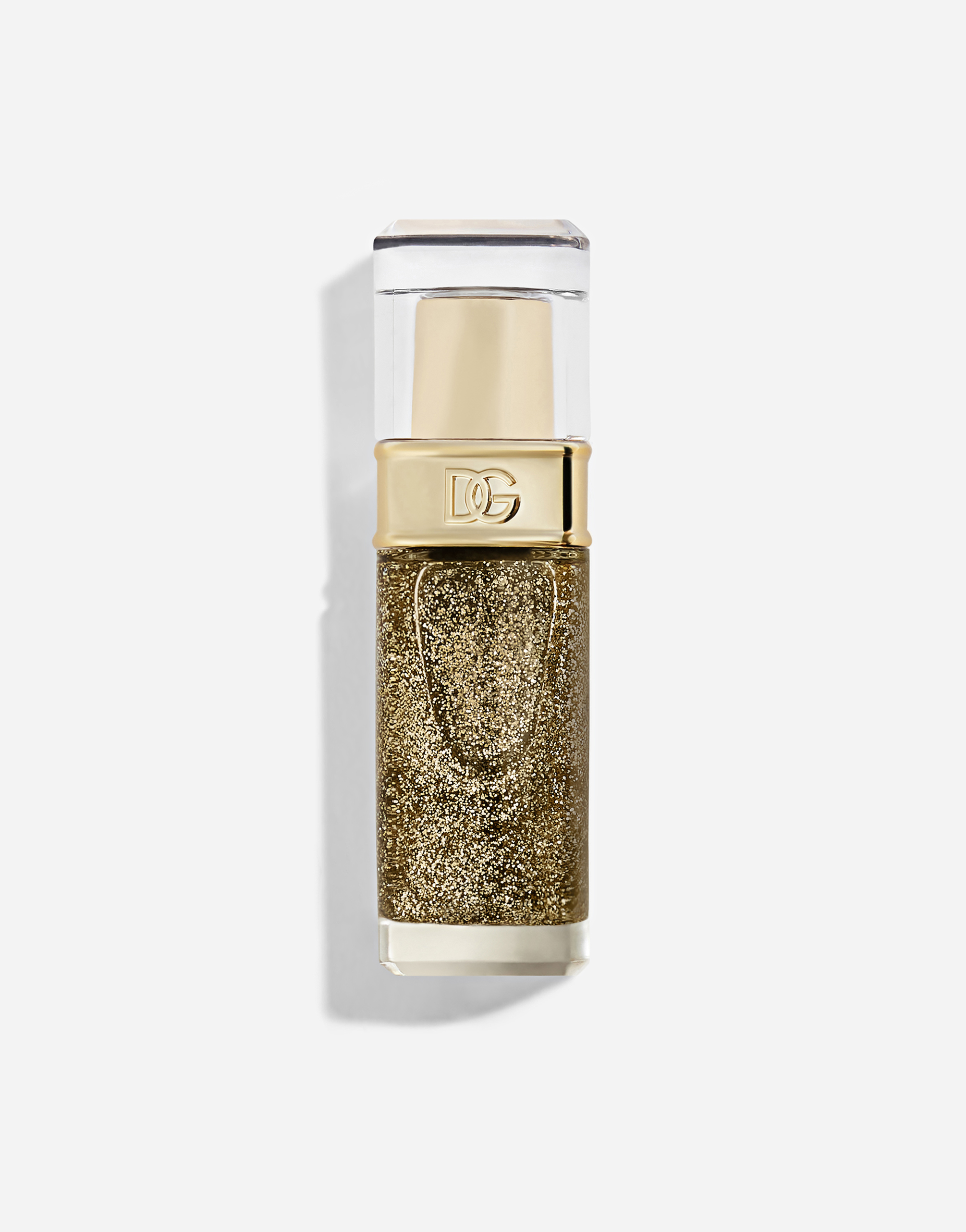 Shop Dolce & Gabbana Sf Aw24 Nailed It 3 Gold Legend In 03 Legend - Clear Base With Golden Glitter