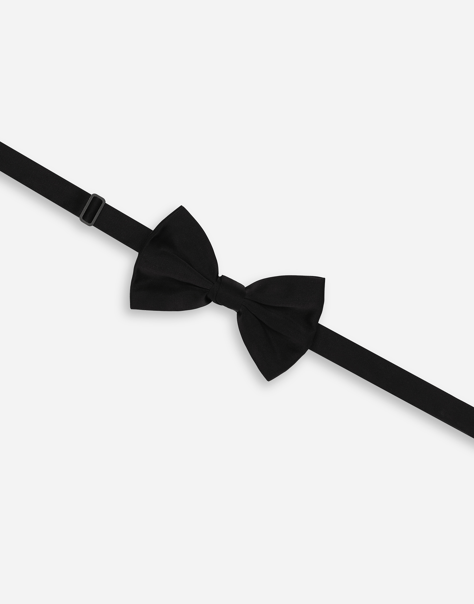 Shop Dolce & Gabbana Silk Satin Bow Tie In Black