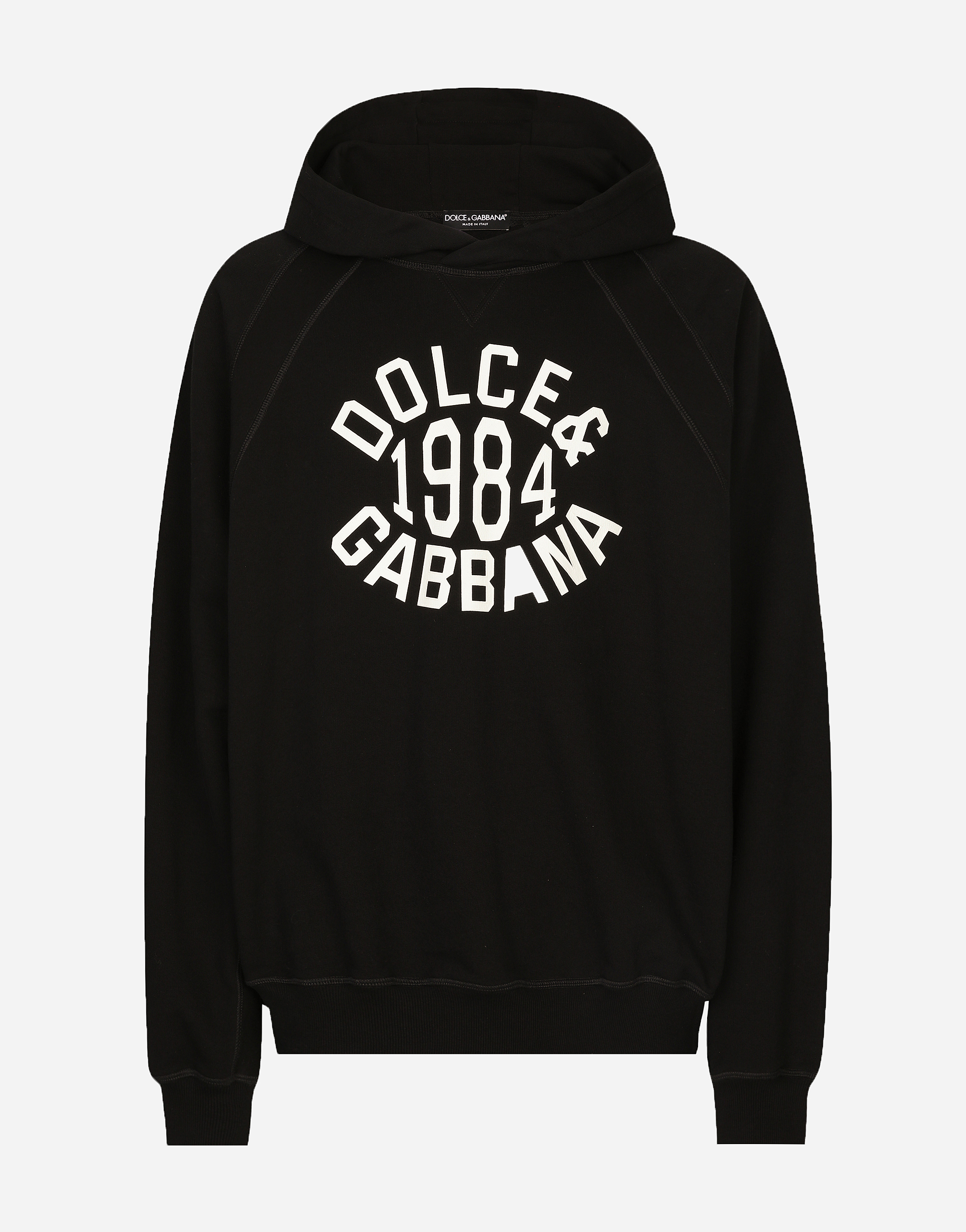 Shop Dolce & Gabbana Hoodie With Dolce&gabbana Print In ブラック