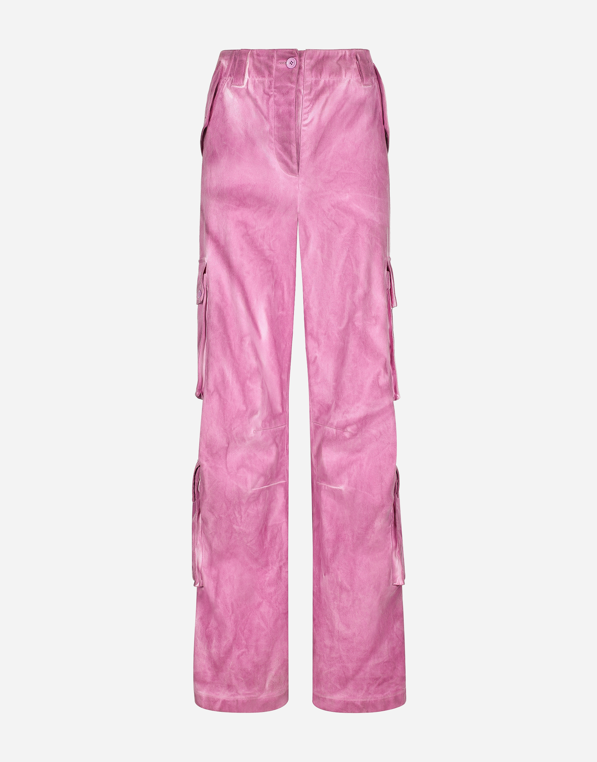 フューシャのウィメンズ Cotton cargo pants | Dolce&Gabbana®