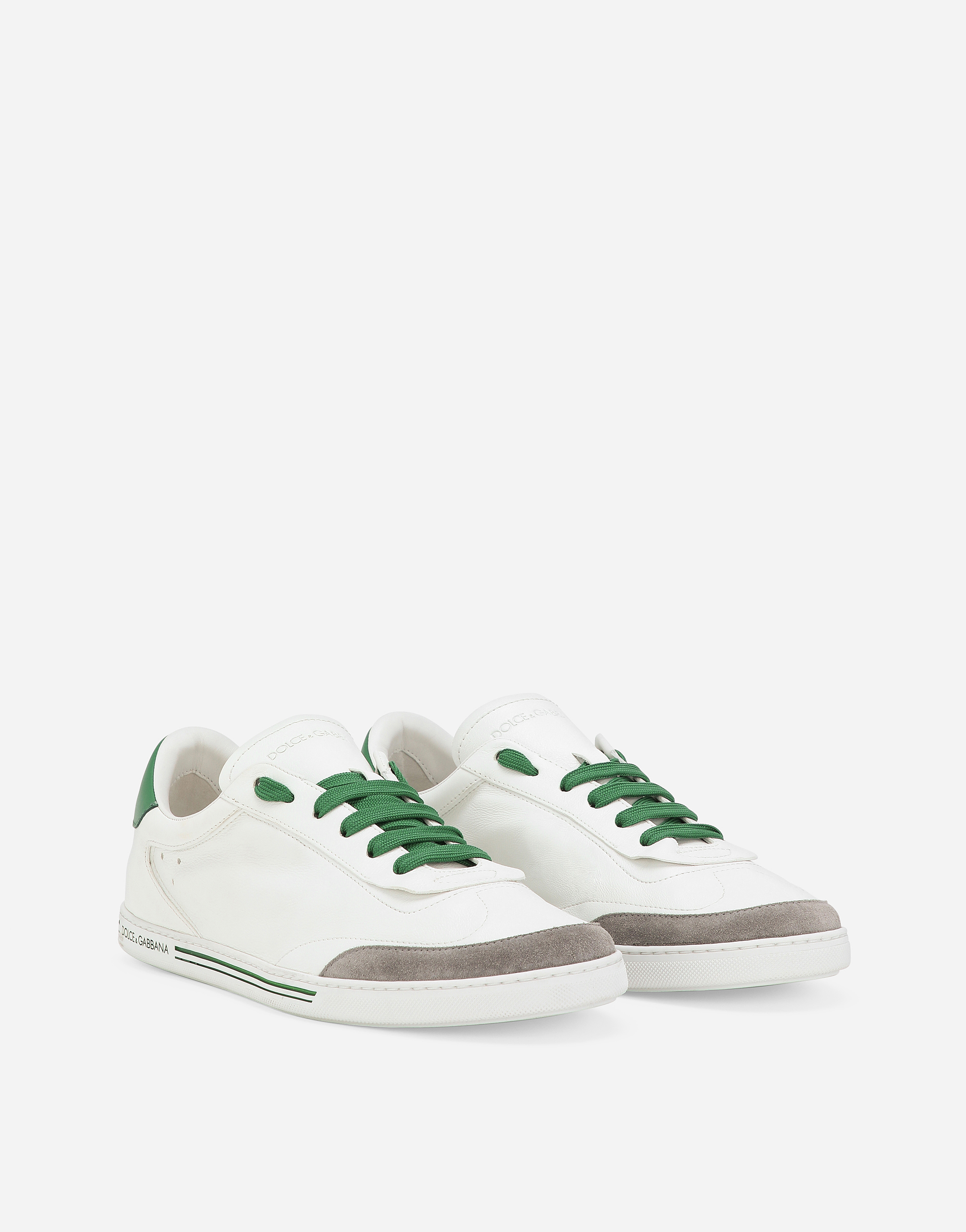 Shop Dolce & Gabbana Saint Tropez Calfskin Sneakers In Multicolor