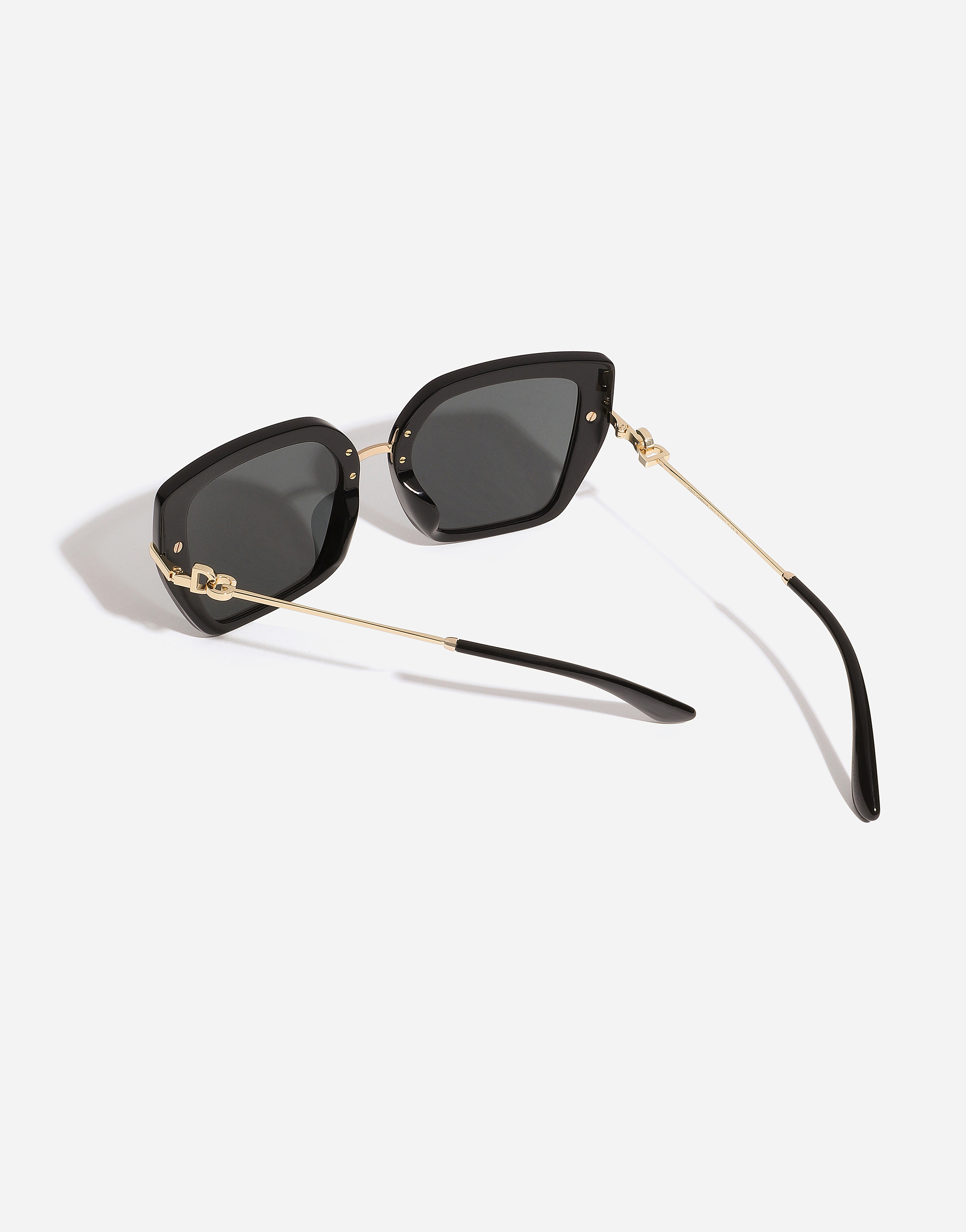 Shop Dolce & Gabbana Dg Flip Sunglasses In Black