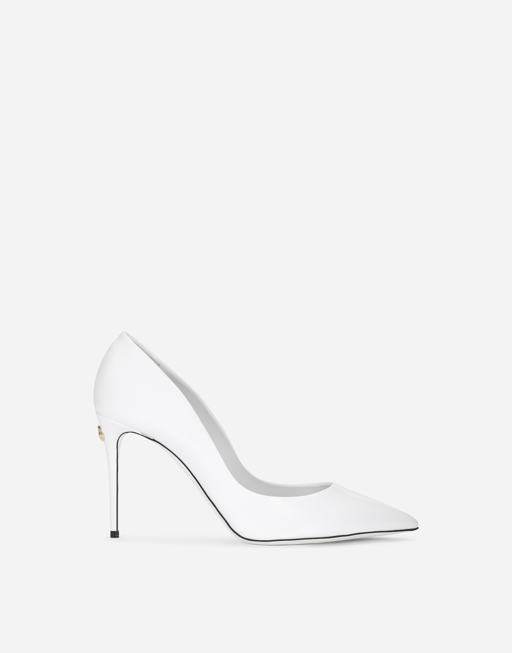 Shop Dolce & Gabbana Patent Leather Cardinale Pumps In White
