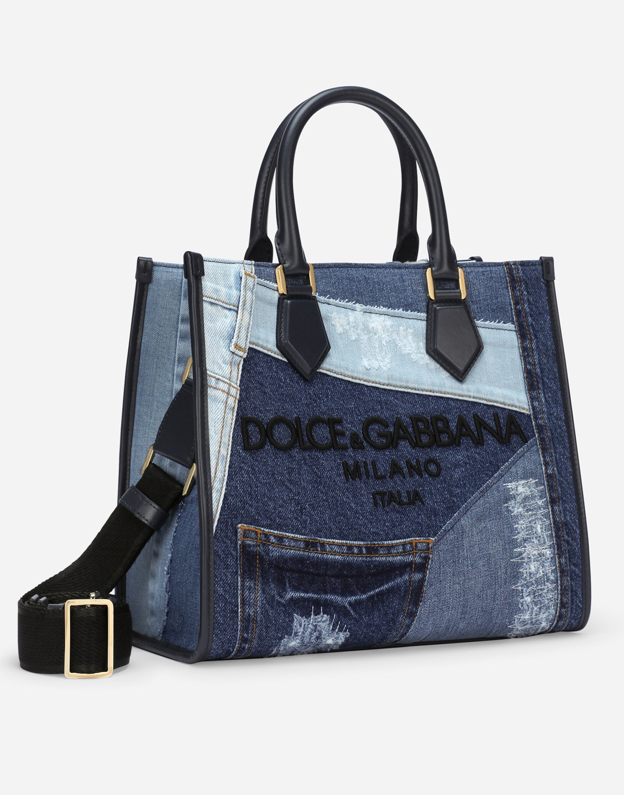 Dolce & Gabbana Kids Denim Patchwork Tote Bag - Farfetch