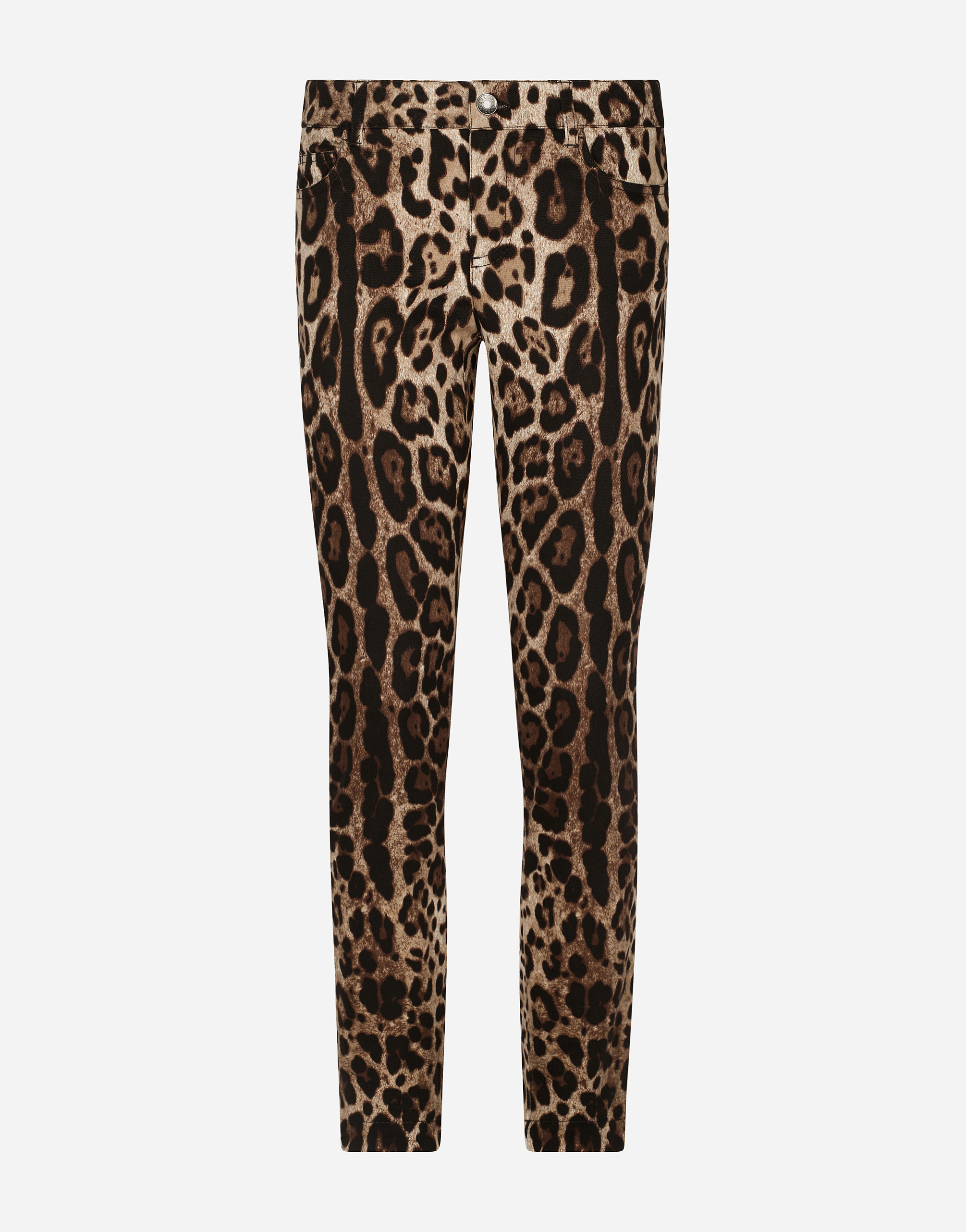 Pantalón cigarette estampado de leopardo multico mujer
