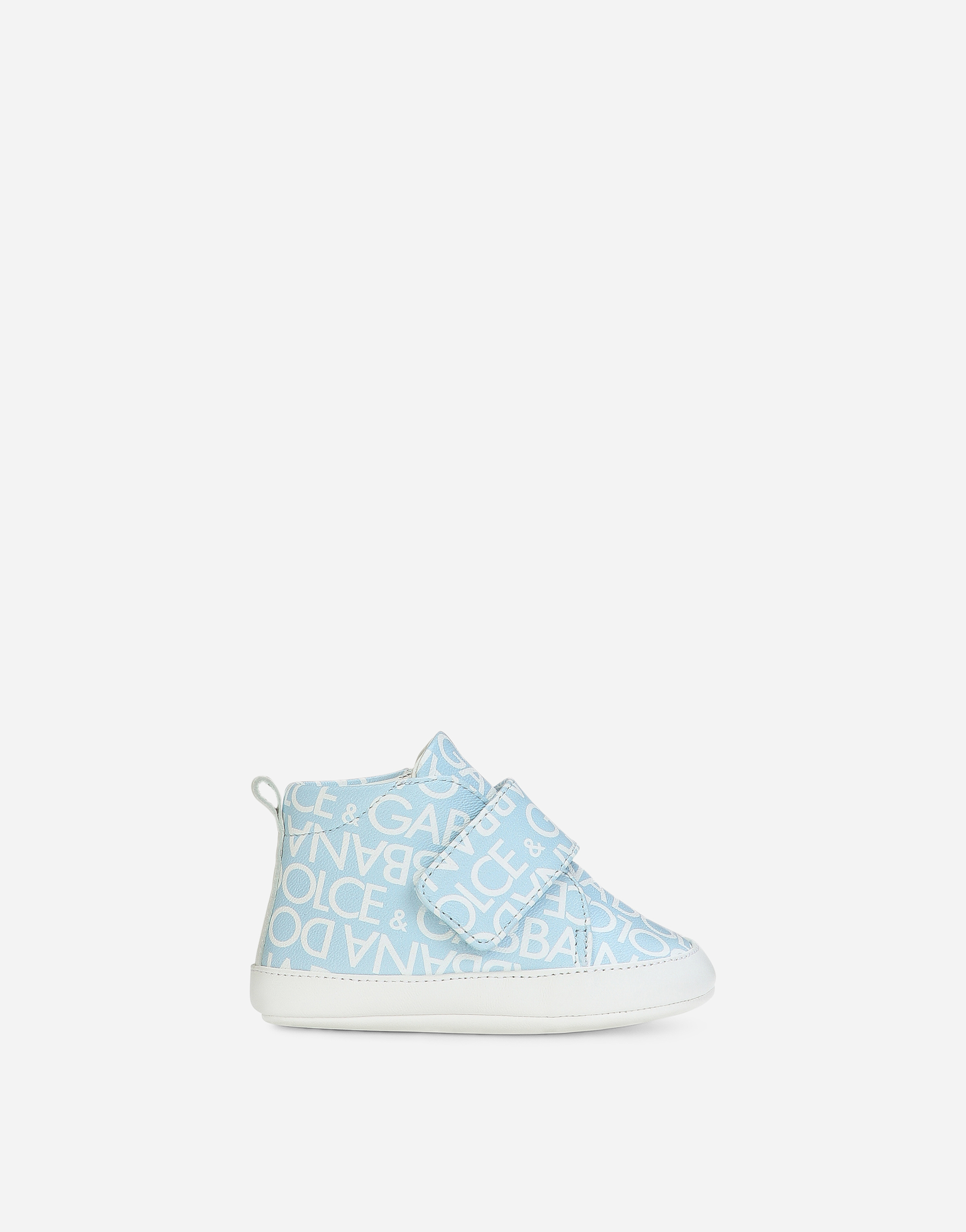 Printed nappa leather mid-top sneakers